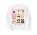 Cherry Love Postage Stamps Valentine Sweatshirt - Trendy Graphic Unisex - T-Shirt, Sweatshirt, Hoodie