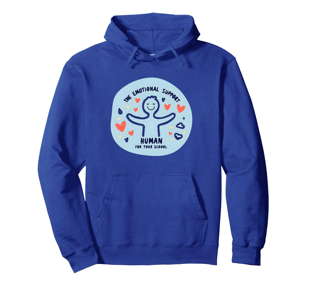 School Psychologist Emotional Support Hoodie - Custom Art Print Men Women - T-Shirt, Sweatshirt, Hoodie