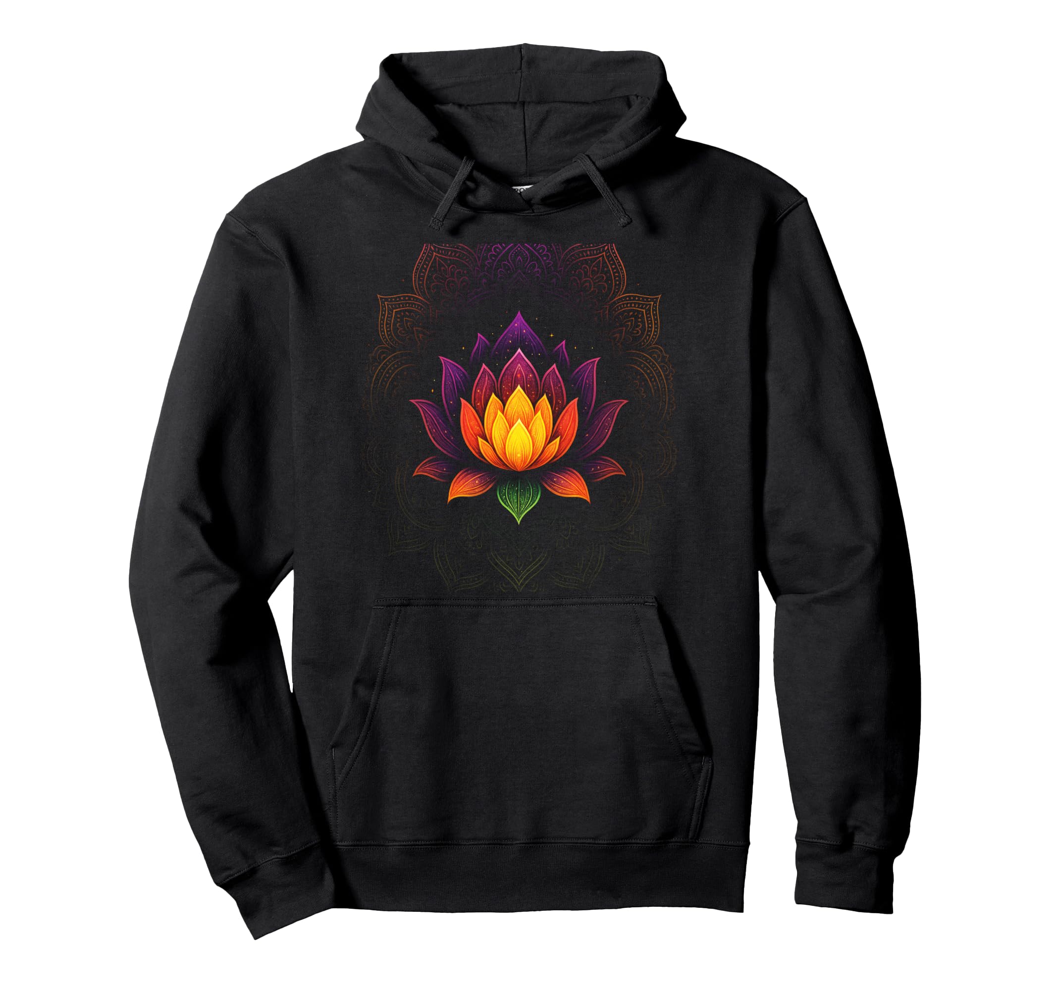 Mandala Lotus Yoga Meditation Hoodie - Casual Everyday Wear Men Women - T-Shirt, Sweatshirt, Hoodie