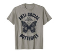Anti Social Butterfly Funny Awkward T-Shirt - Custom Art Print for Adults - T-Shirt, Sweatshirt, Hoodie