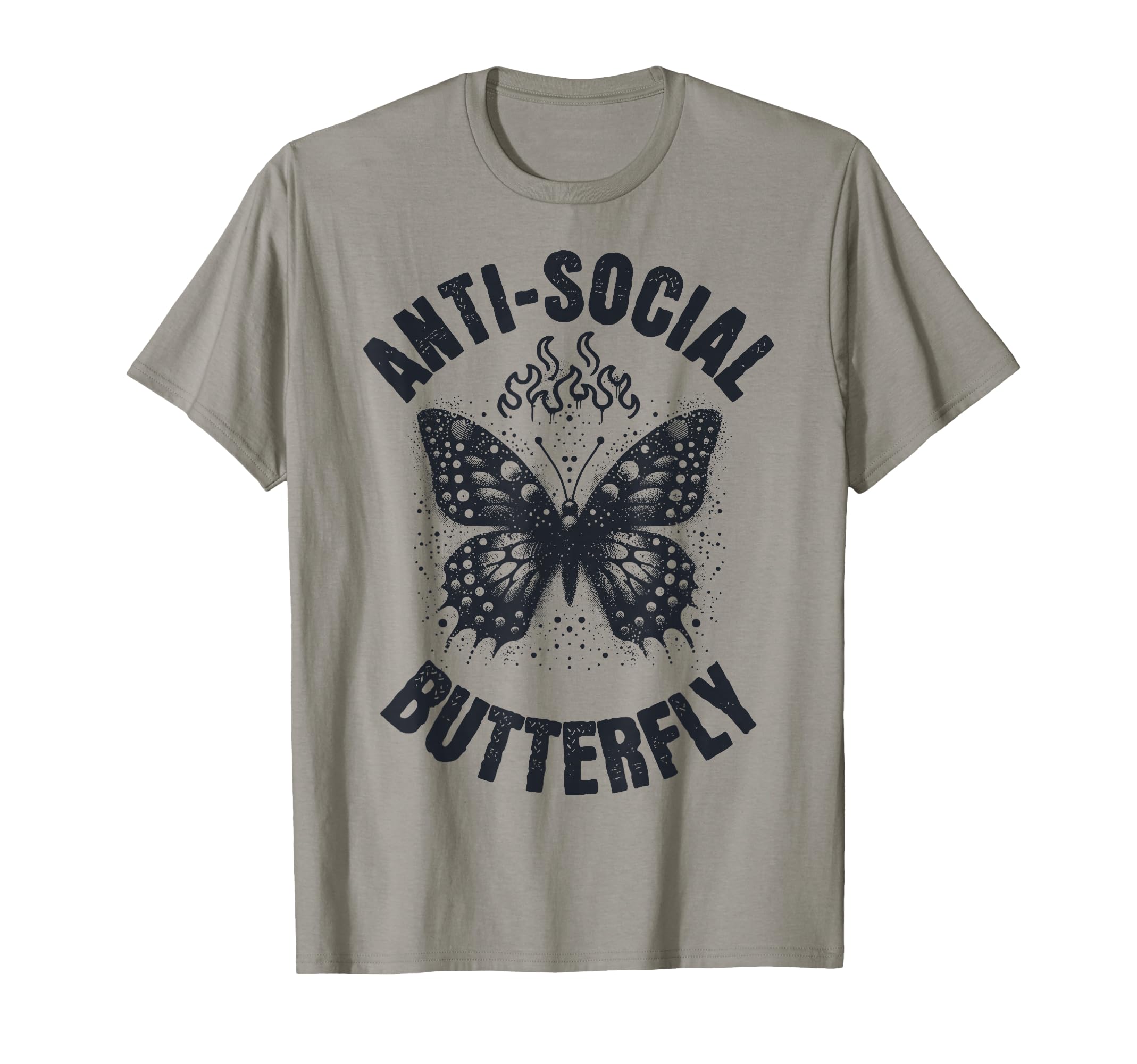 Anti Social Butterfly Funny Awkward T-Shirt - Custom Art Print for Adults - T-Shirt, Sweatshirt, Hoodie