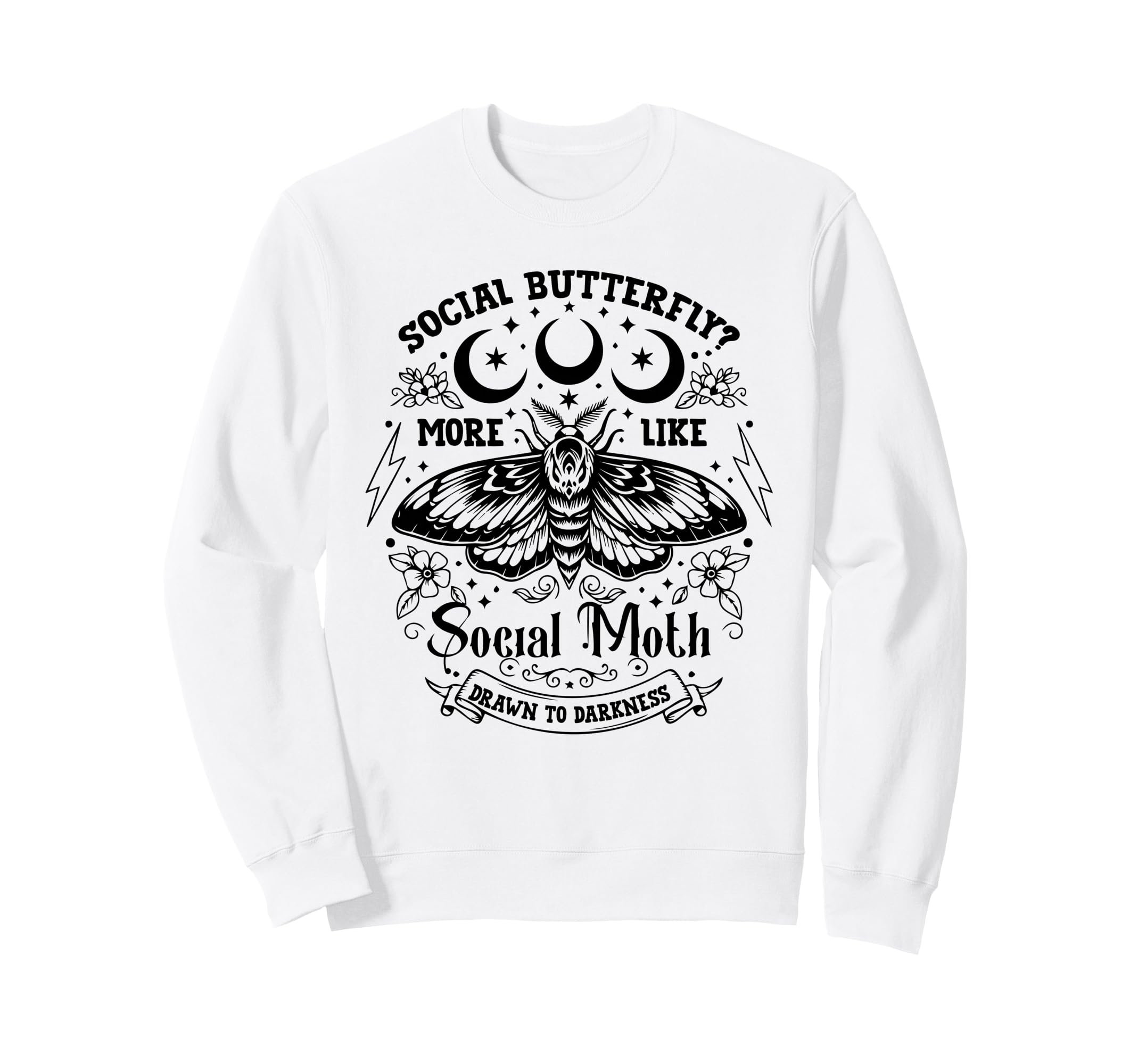 Social Butterfly More Like Social Sweatshirt - Minimalist Print for Adults - T-Shirt, Sweatshirt, Hoodie
