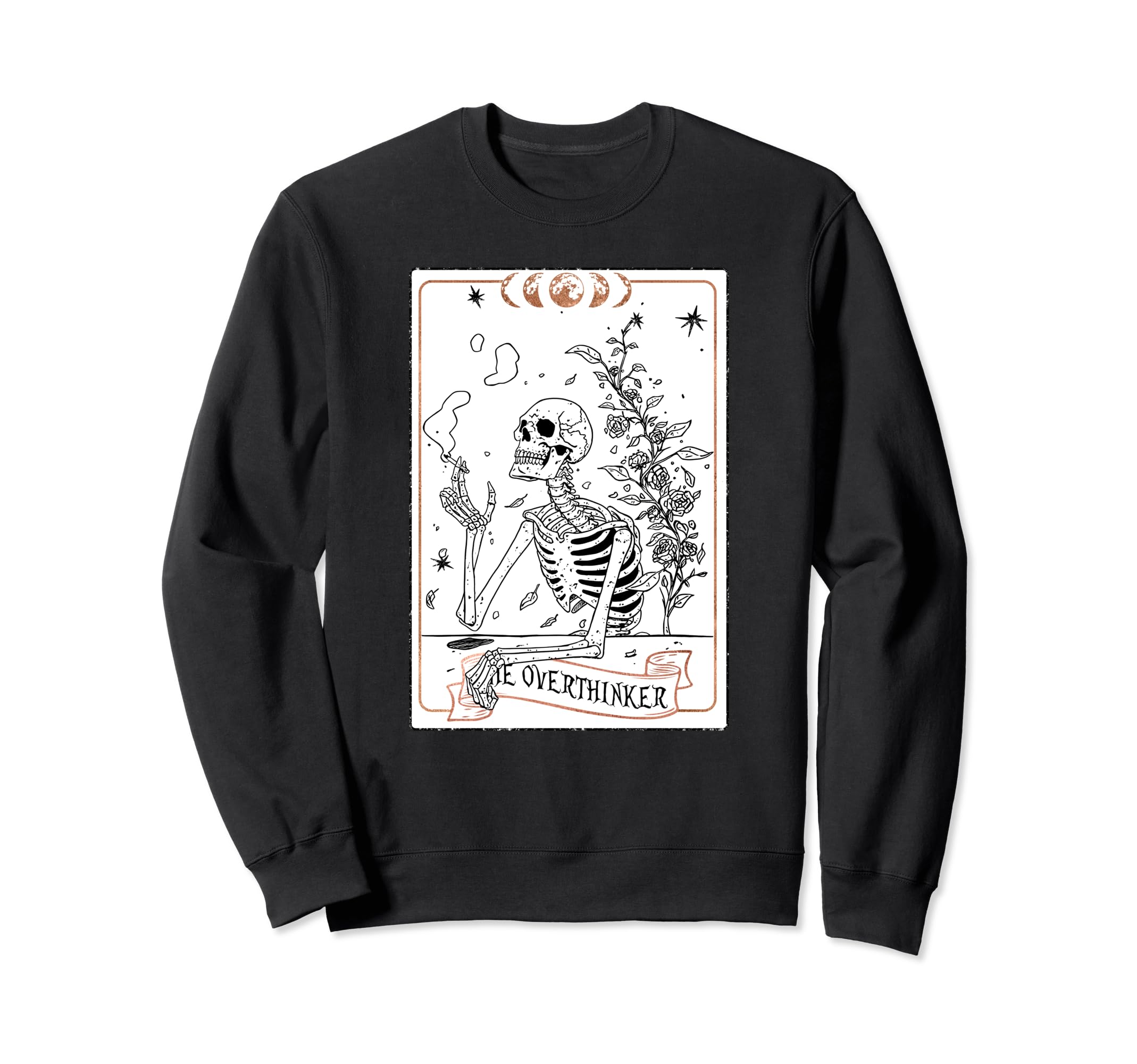 Skeleton Overthinking Overthinker Sweatshirt - Trendy Graphic for Adults - T-Shirt, Sweatshirt, Hoodie