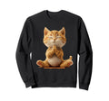 Calm Meditation Cat Zen Mindfulness Hoodie - Casual Everyday Wear Men Women - T-Shirt, Sweatshirt, Hoodie
