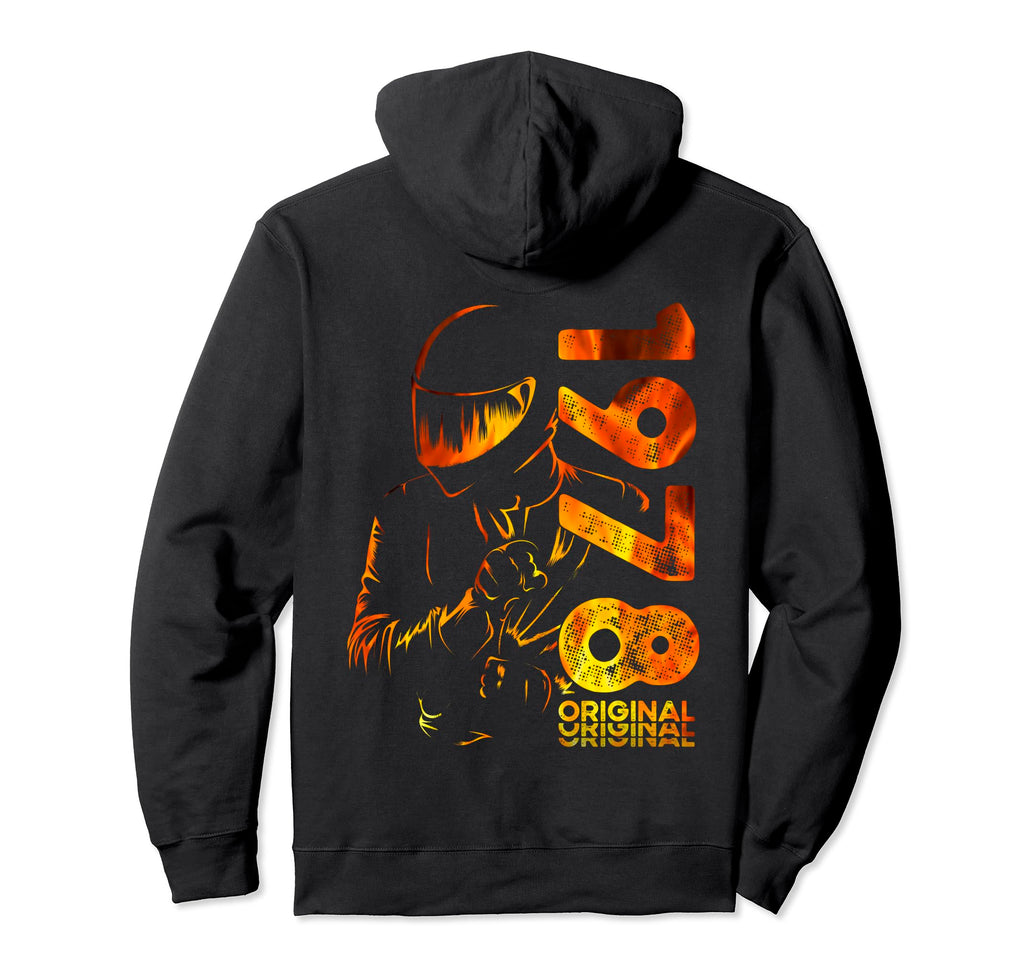 46Th Birthday Motorcycle Hoodie - Fun Novelty Design for Adults - T-Shirt, Sweatshirt, Hoodie