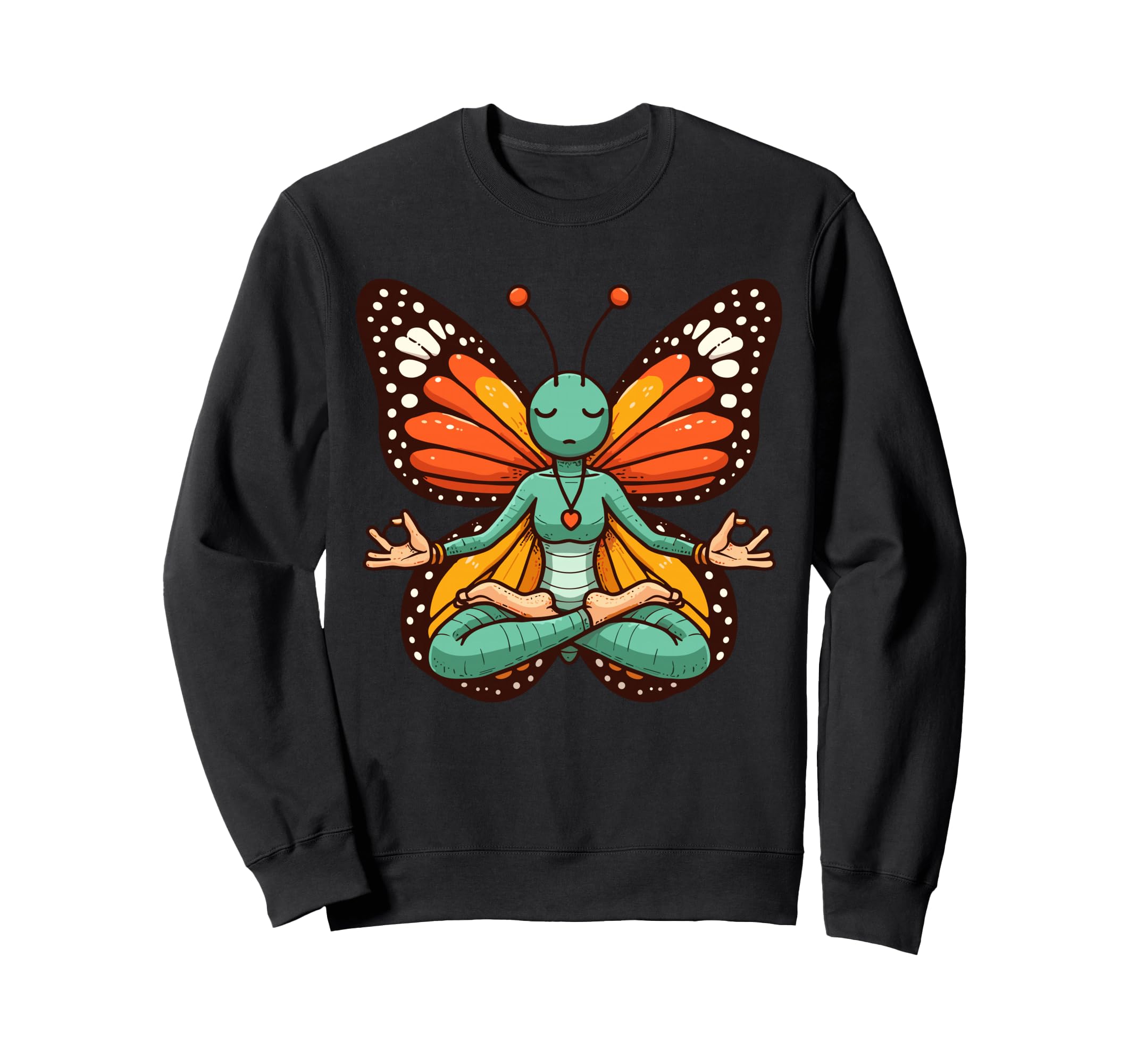 Meditation Butterfly Yoga Pose Sweatshirt - Novelty Apparel Unisex - T-Shirt, Sweatshirt, Hoodie