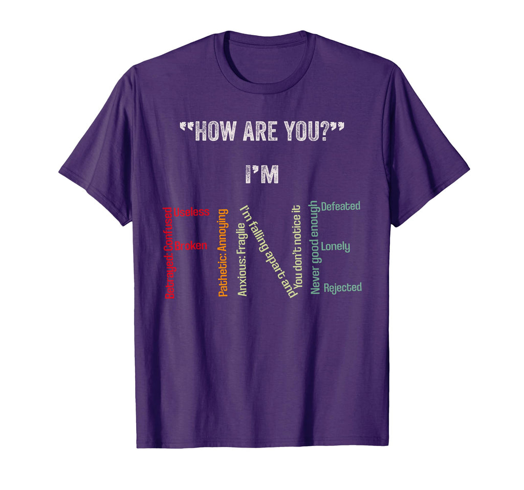Im Fine Suicide Prevention Mental Health T-Shirt - Minimalist Print Unisex - T-Shirt, Sweatshirt, Hoodie