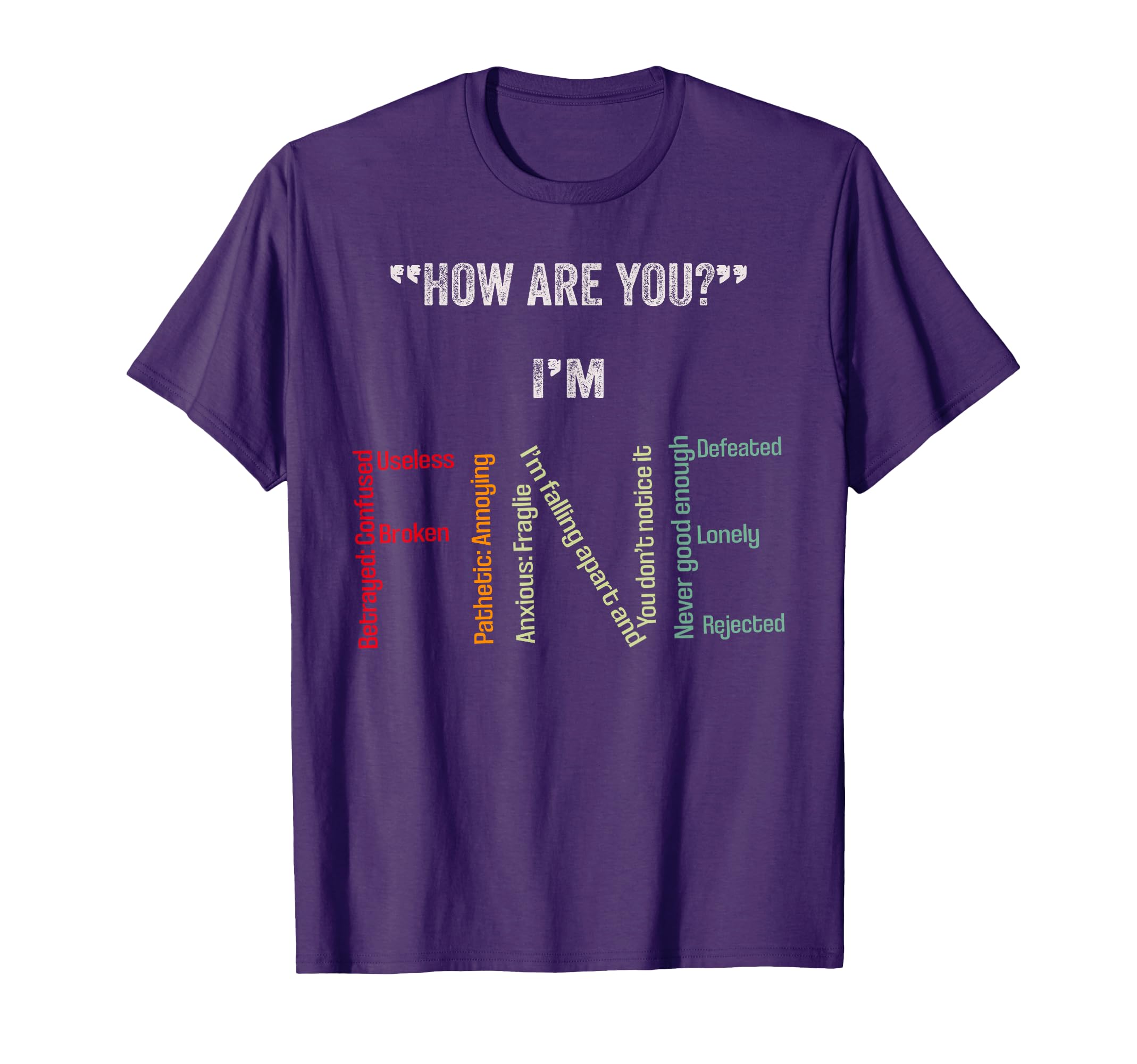 Im Fine Suicide Prevention Mental Health T-Shirt - Minimalist Print Unisex - T-Shirt, Sweatshirt, Hoodie