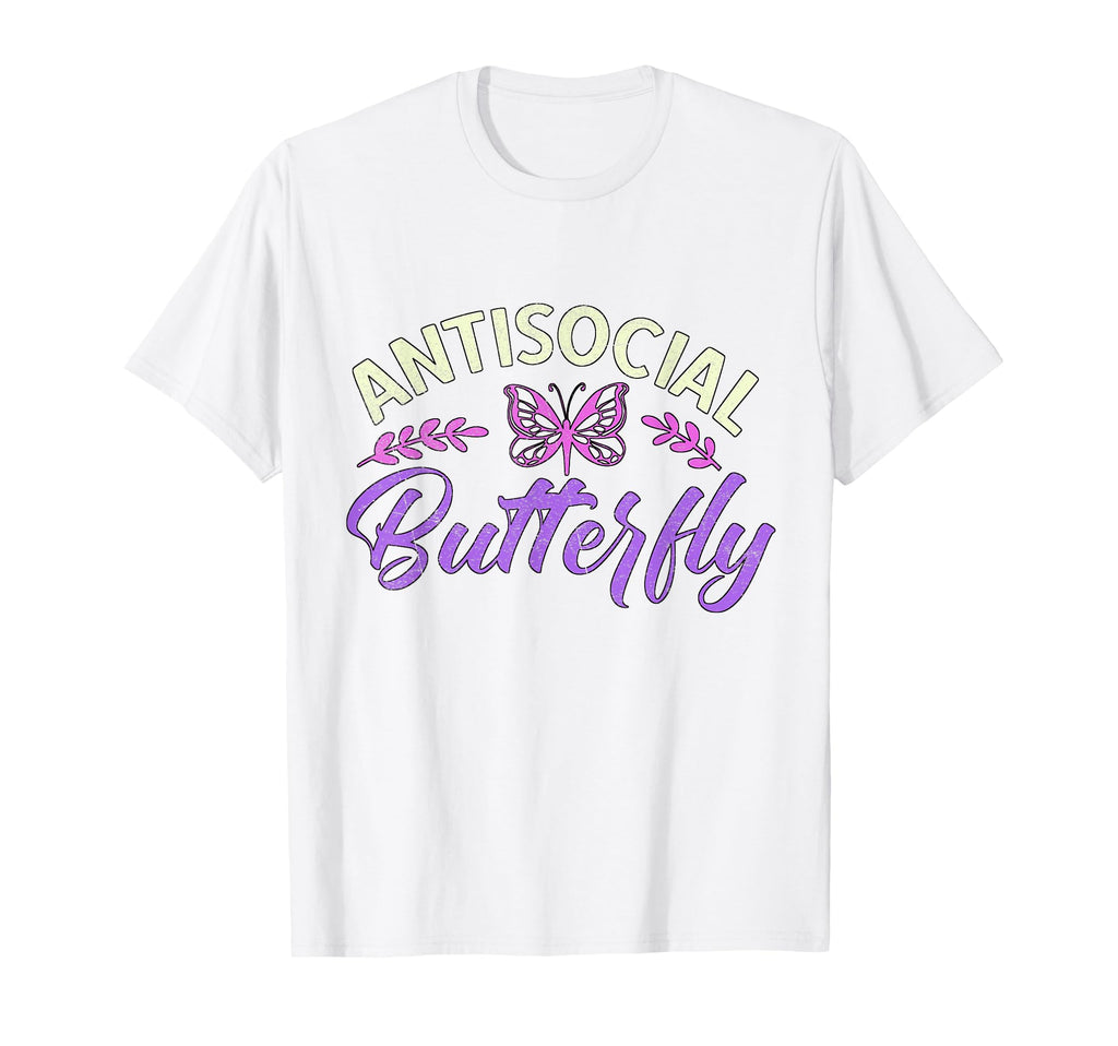 Antisocial Butterfly Pretty T-Shirt - Unique Graphic Men Women - T-Shirt, Sweatshirt, Hoodie