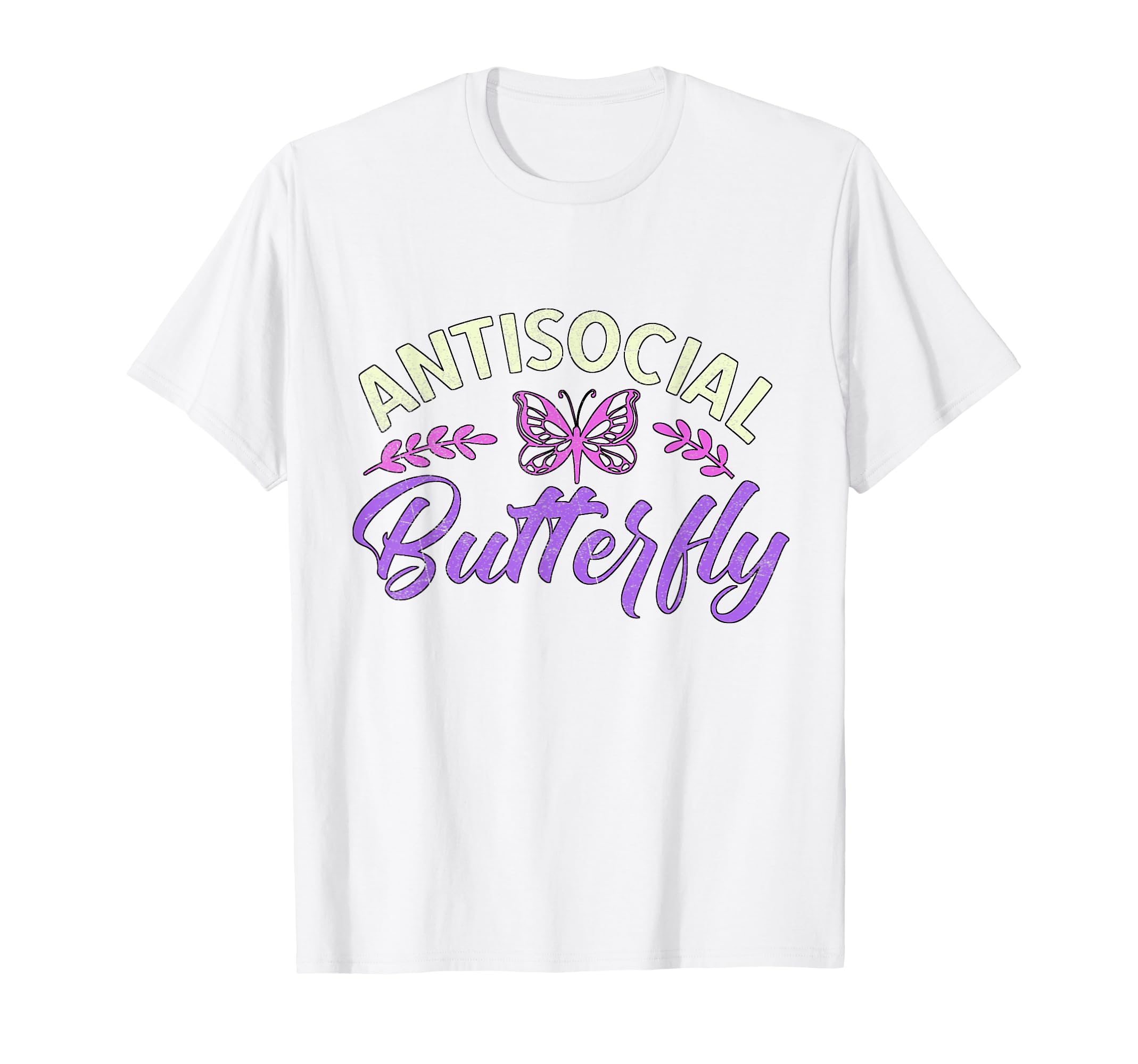 Antisocial Butterfly Pretty T-Shirt - Unique Graphic Men Women - T-Shirt, Sweatshirt, Hoodie