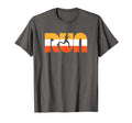 Run Seventies Color Typography T-Shirt - Fun Novelty Design for Adults - T-Shirt, Sweatshirt, Hoodie