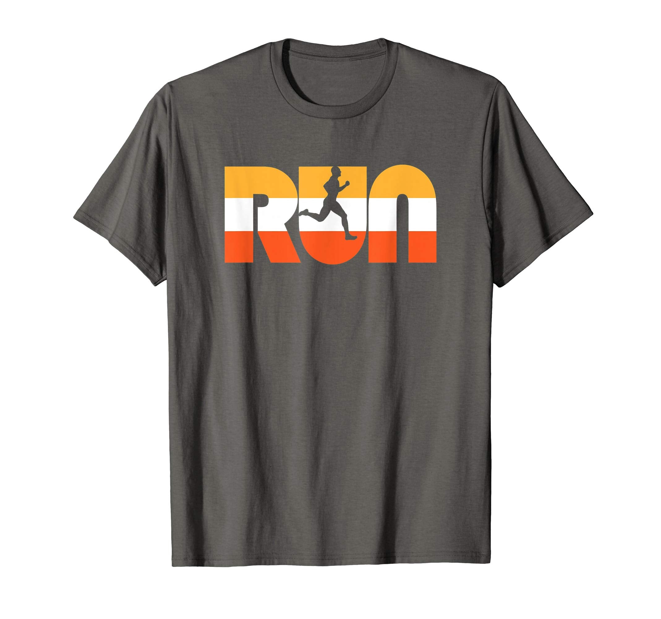 Run Seventies Color Typography T-Shirt - Fun Novelty Design for Adults - T-Shirt, Sweatshirt, Hoodie