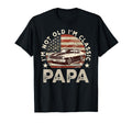 Funny Old Car American Us Flag Mens Dad T-Shirt - Graphic Print Men Women - T-Shirt, Sweatshirt, Hoodie
