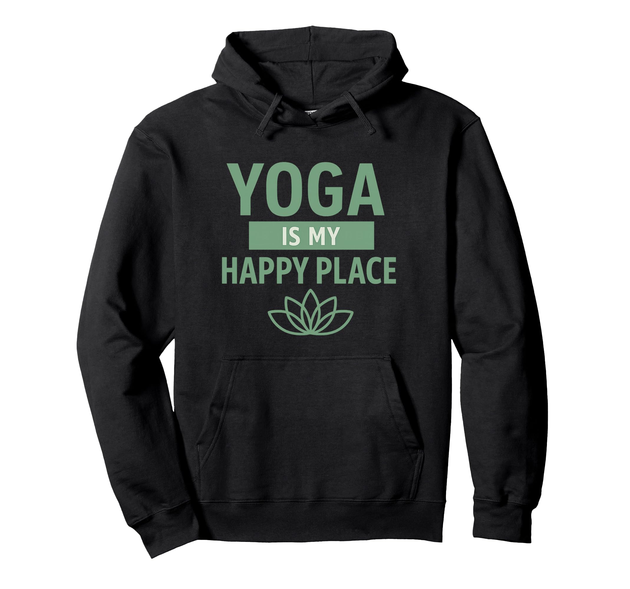 Yoga Is My Happy Place Mindfulness Gift Hoodie - Streetwear Style Unisex - T-Shirt, Sweatshirt, Hoodie