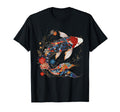 Koi Fish Flower Pattern Japanese Art T-Shirt - Fun Novelty Design Unisex - T-Shirt, Sweatshirt, Hoodie