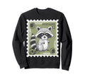 Raccoon Postage Stamp Animal Sweatshirt - Trendy Graphic for Adults - T-Shirt, Sweatshirt, Hoodie