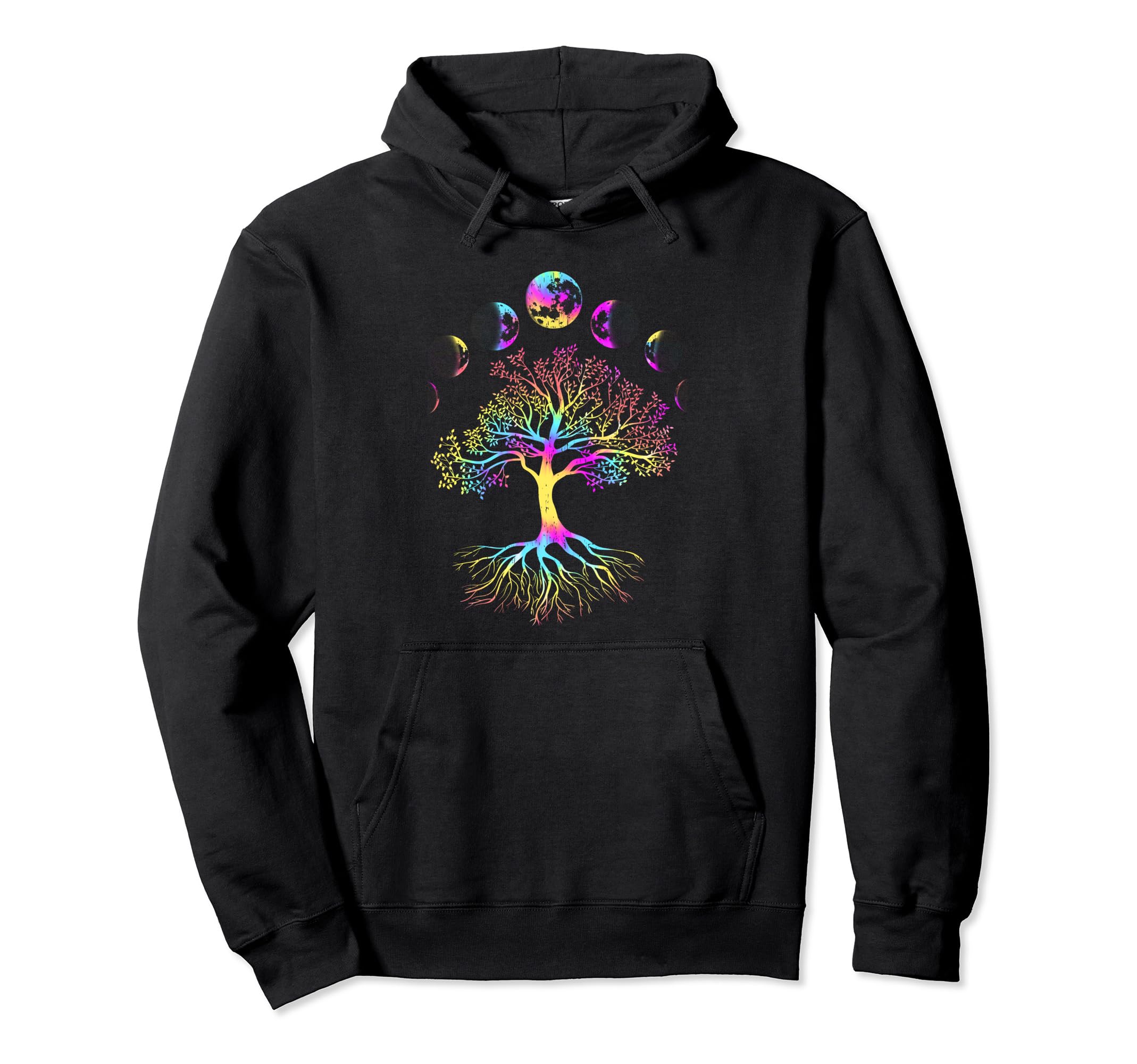 Moon Phases Tree Life Hoodie - Casual Everyday Wear Men Women - T-Shirt, Sweatshirt, Hoodie