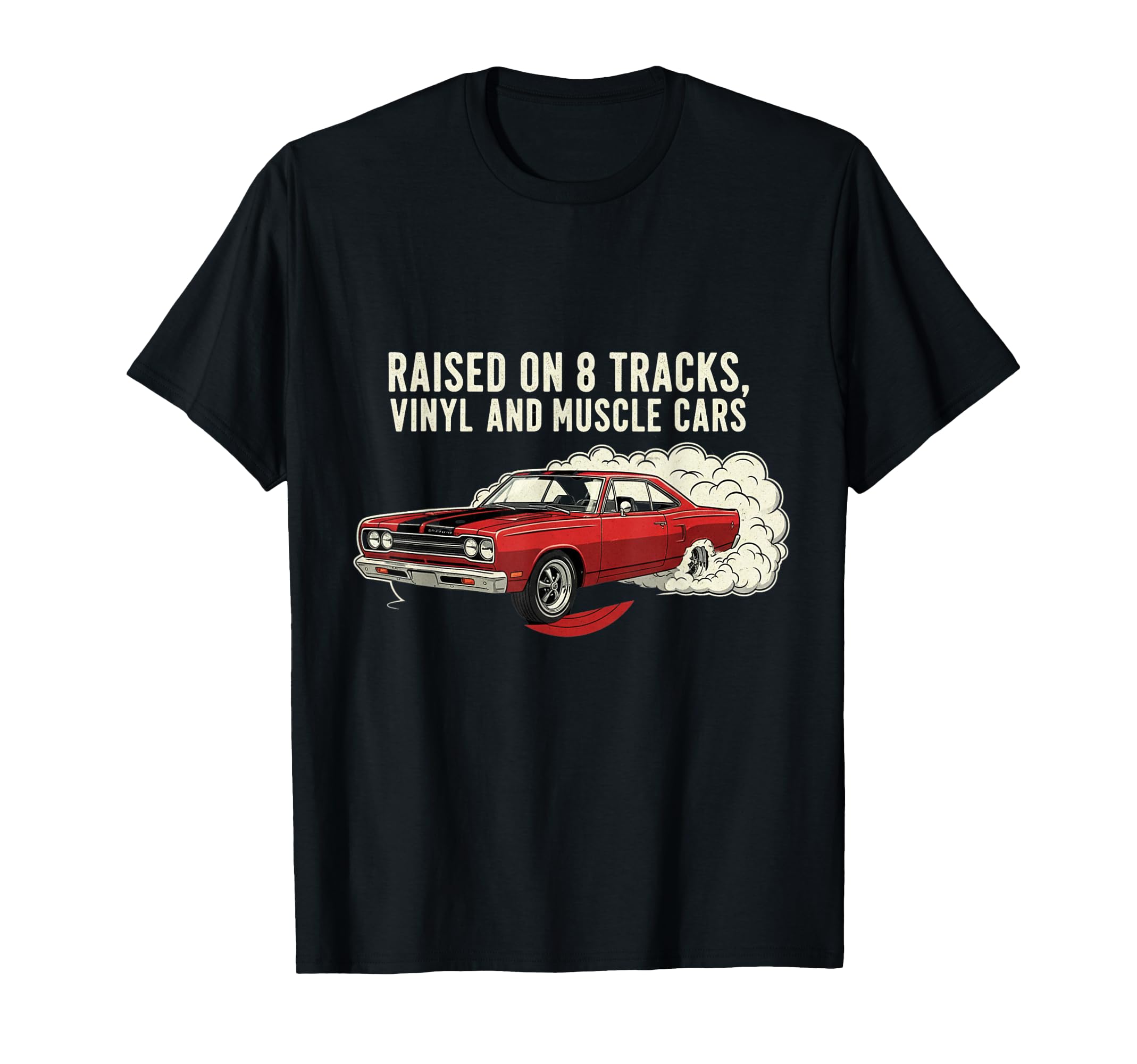 Raised Vinyl And V8S 70 Road Runner Lover T-Shirt - Trendy Graphic Unisex - T-Shirt, Sweatshirt, Hoodie