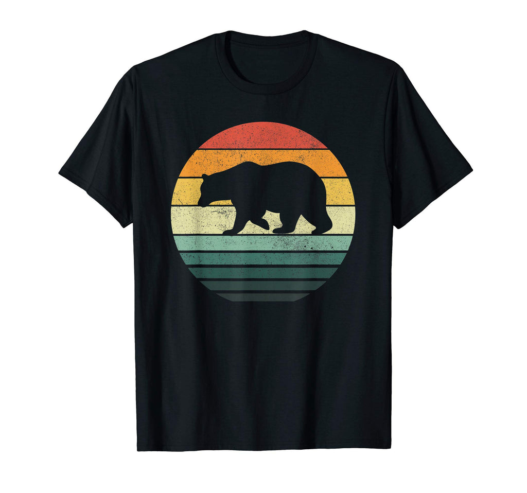 Bear Animal Sunset 70S Wildlife Camping T-Shirt - Custom Art Print Unisex - T-Shirt, Sweatshirt, Hoodie
