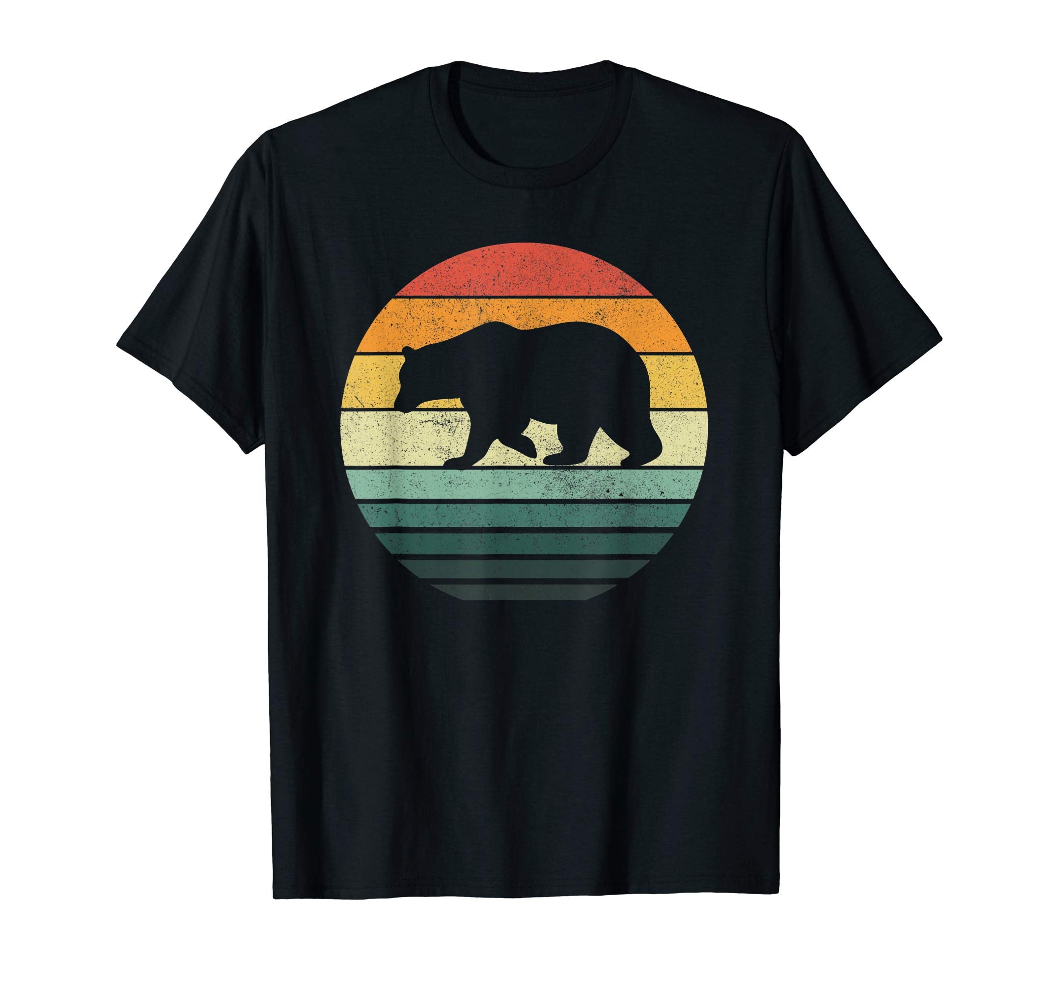 Bear Animal Sunset 70S Wildlife Camping T-Shirt - Custom Art Print Unisex - T-Shirt, Sweatshirt, Hoodie