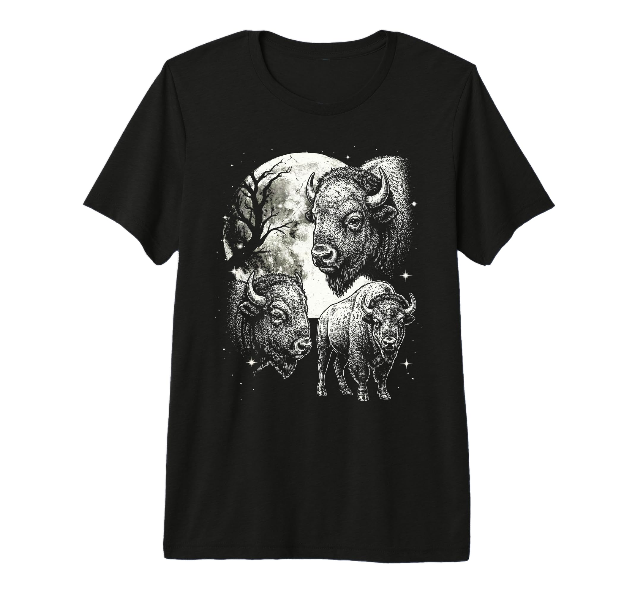 Bison 90S Aesthetic Y2K Buffalo Bison Tri T-Shirt - Trendy Graphic Unisex - T-Shirt, Sweatshirt, Hoodie