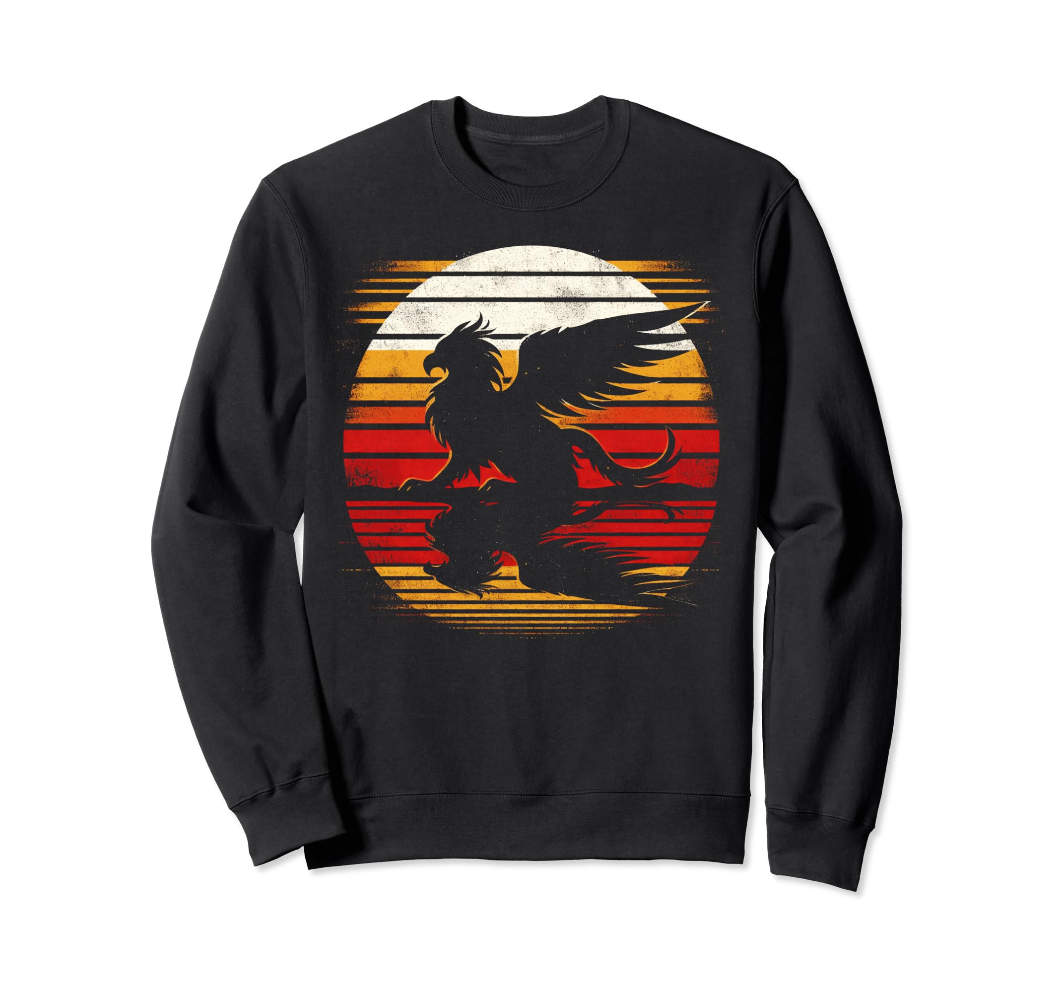 Griffin Sunset Safari 70S Sweatshirt - Fun Novelty Design for Adults - T-Shirt, Sweatshirt, Hoodie