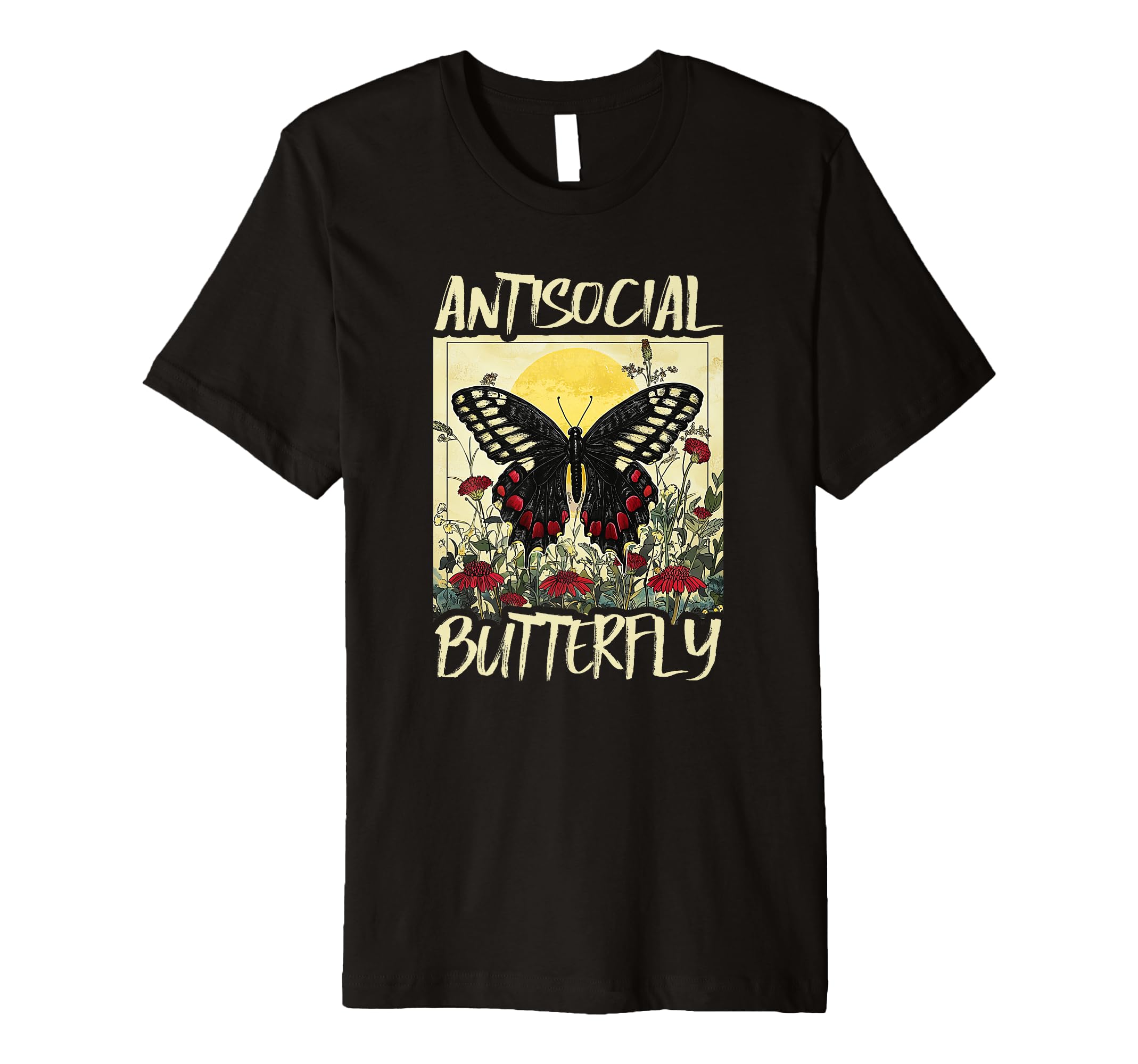 Antisocial Butterfly T-Shirt - Aesthetic Graphic Men Women - T-Shirt, Sweatshirt, Hoodie