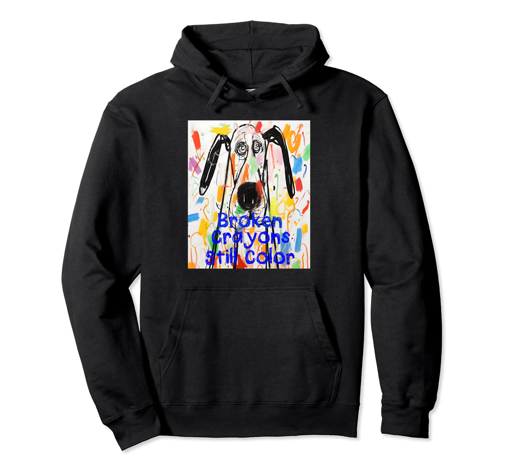 Broken Crayons Still Color Dog Teacher Hoodie - Graphic Print Men Women - T-Shirt, Sweatshirt, Hoodie