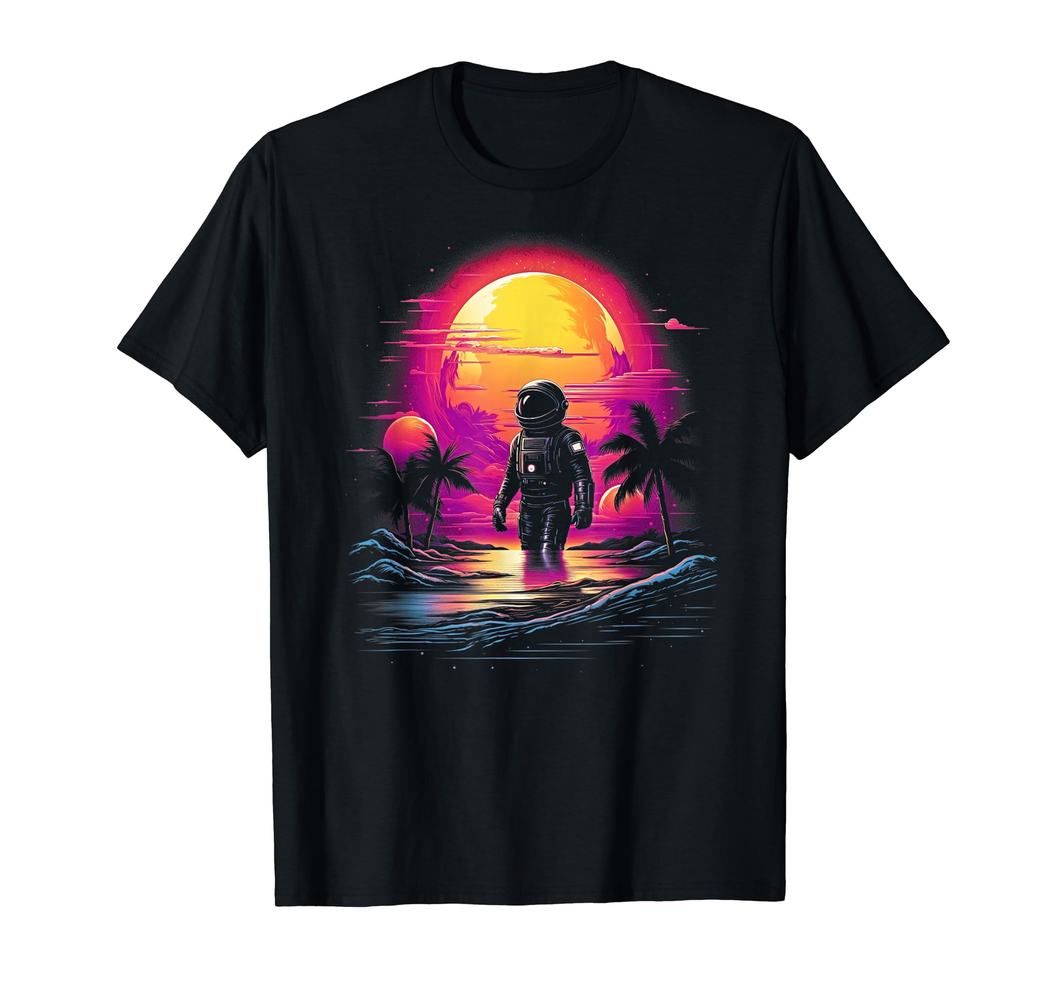 Synthwave Astronaut Cyberpunk 80S Sci Fi 50 T-Shirt - Trendy Graphic Unisex - T-Shirt, Sweatshirt, Hoodie