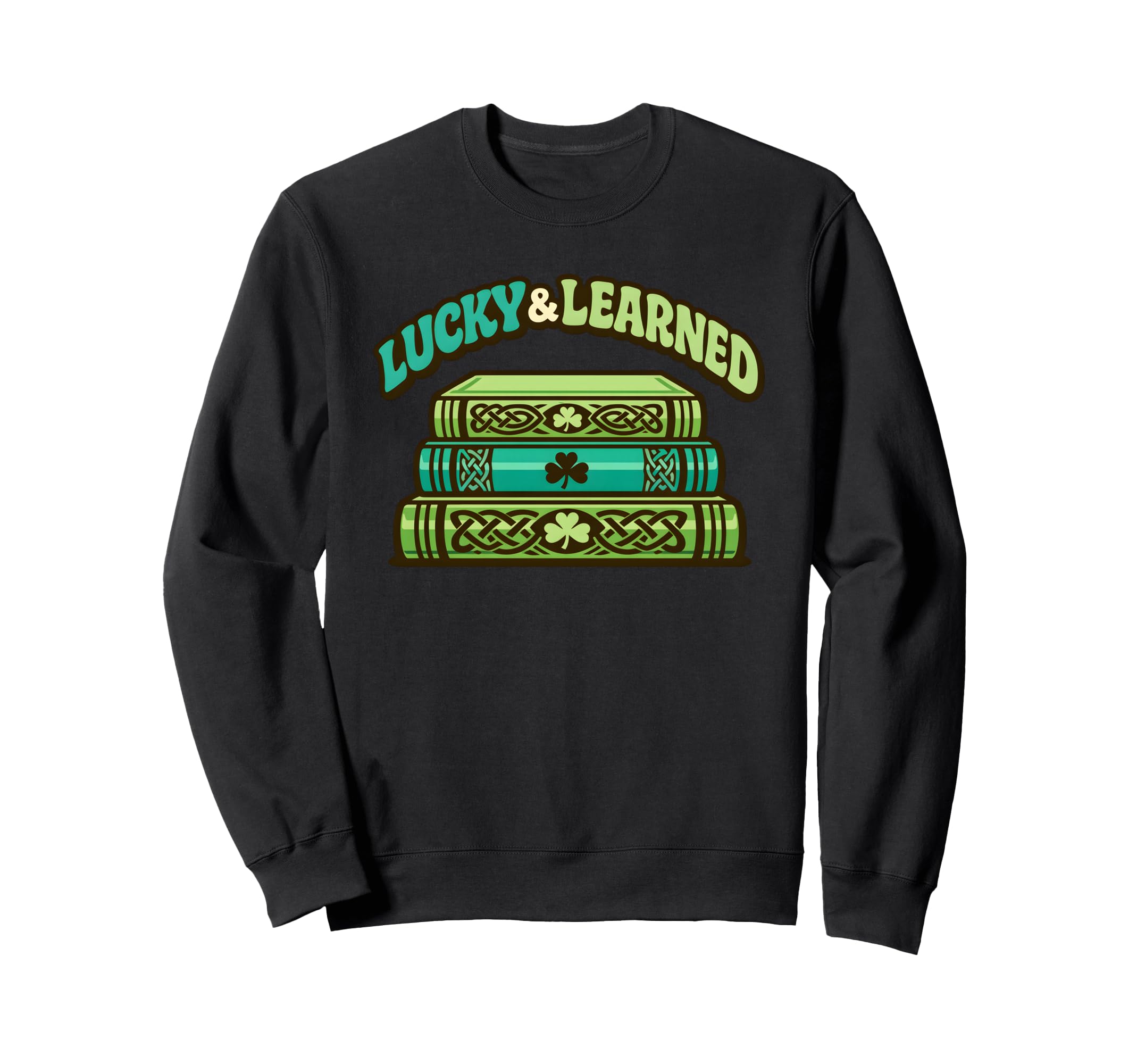 St Patricks Day Book Lover 70S Sweatshirt - Trendy Graphic for Adults - T-Shirt, Sweatshirt, Hoodie