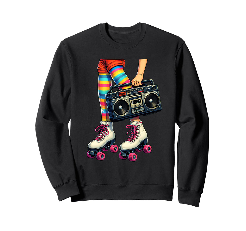 Old School Hip Hop Roller Skates Sweatshirt - Novelty Apparel Unisex - T-Shirt, Sweatshirt, Hoodie