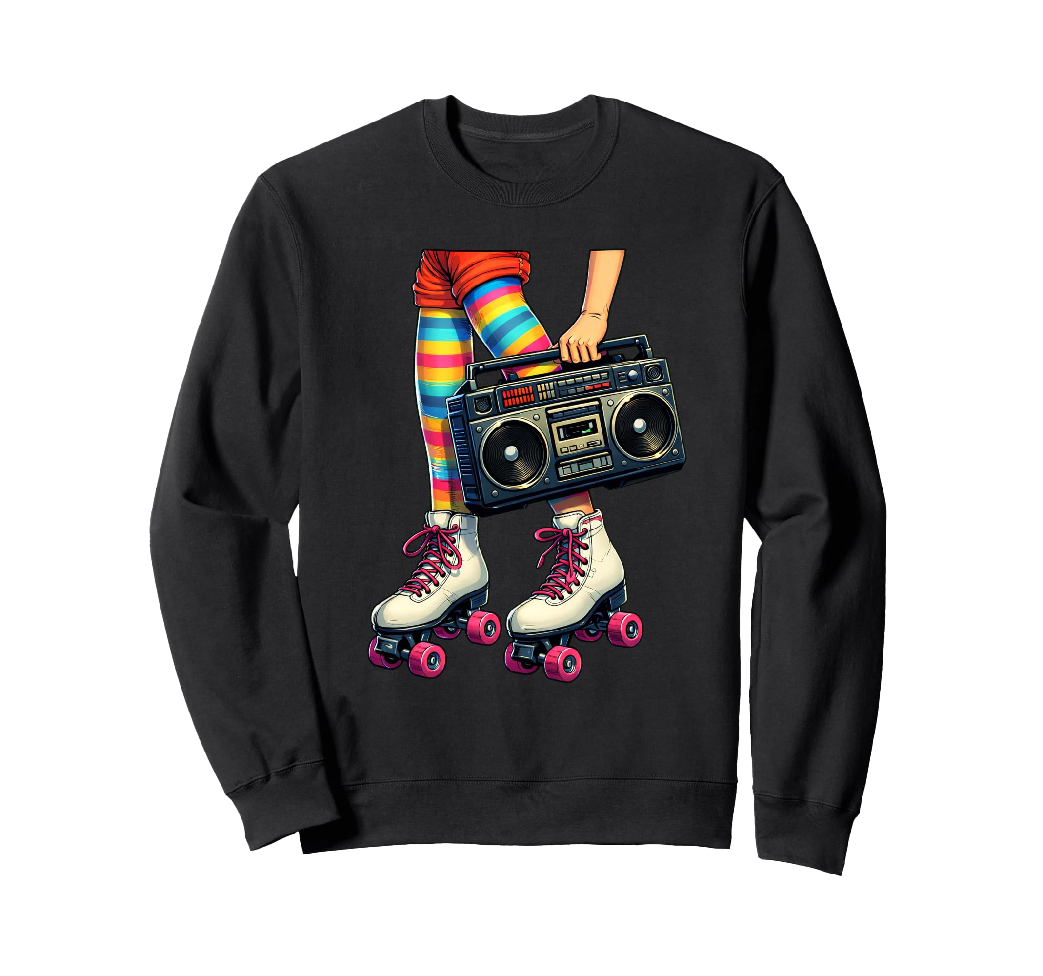 Old School Hip Hop Roller Skates Sweatshirt - Novelty Apparel Unisex - T-Shirt, Sweatshirt, Hoodie
