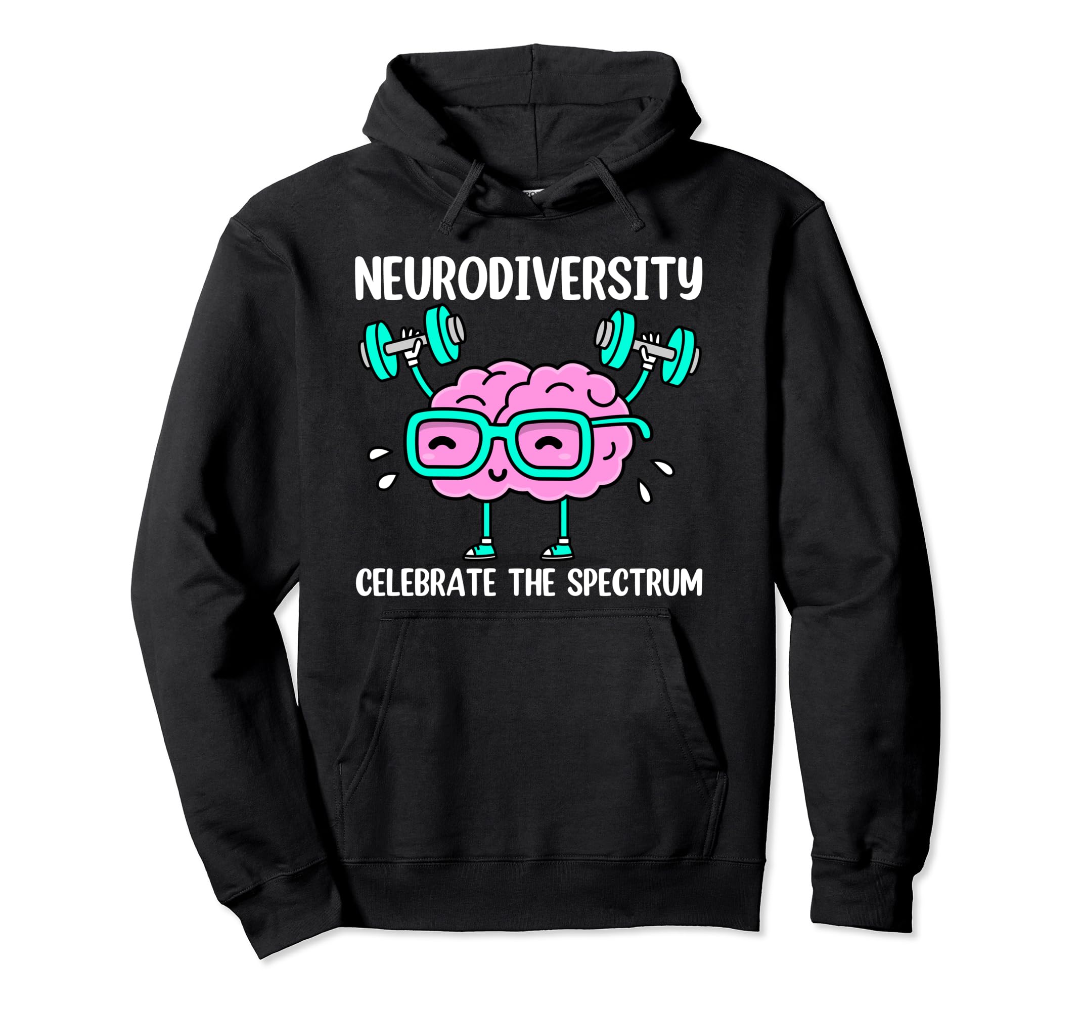 Neurodiversity Brain Autism Awareness Asd Hoodie - Graphic Print Unisex - T-Shirt, Sweatshirt, Hoodie