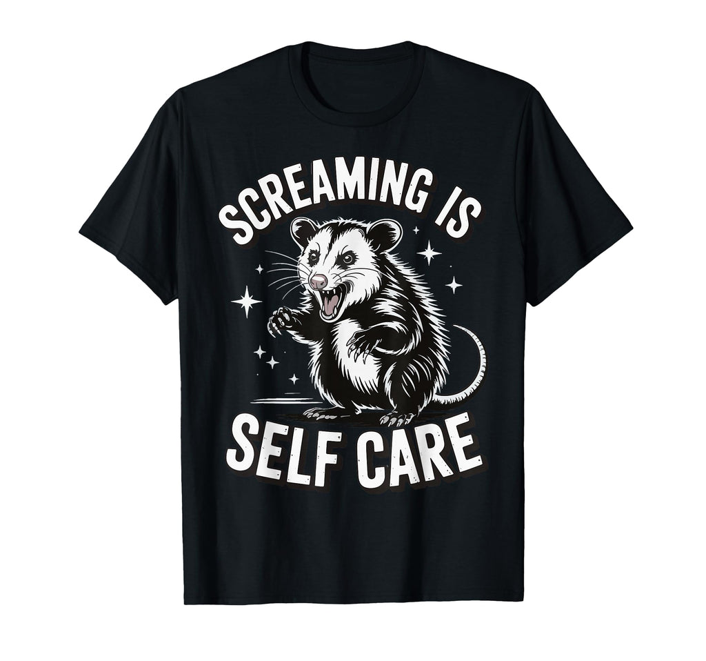 Opossum Therapeutic Screaming Stress Hoodie - Streetwear Style for Adults - T-Shirt, Sweatshirt, Hoodie