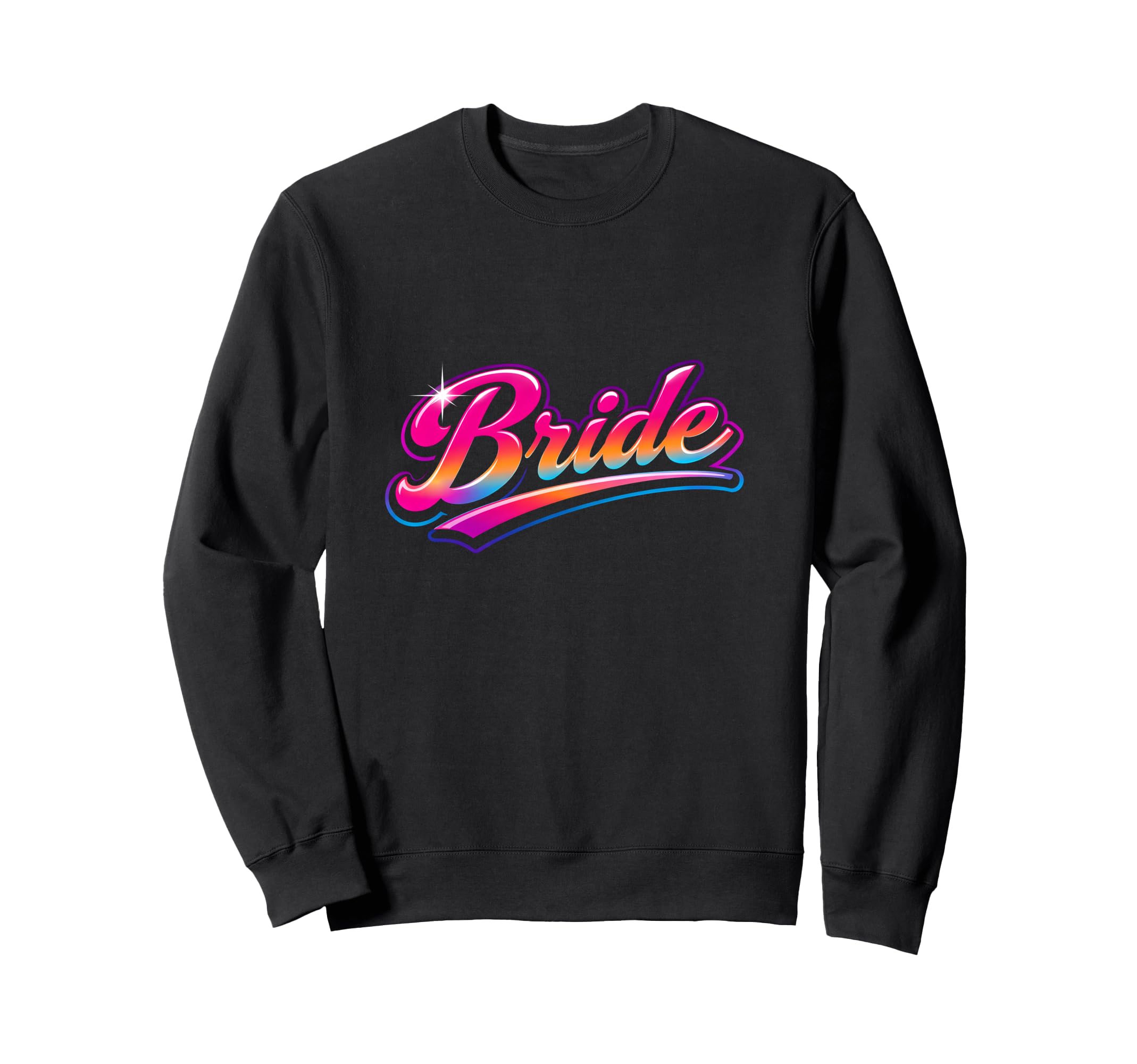 Bride Elegant 80S Wedding Party Sweatshirt - Custom Art Print for Adults - T-Shirt, Sweatshirt, Hoodie