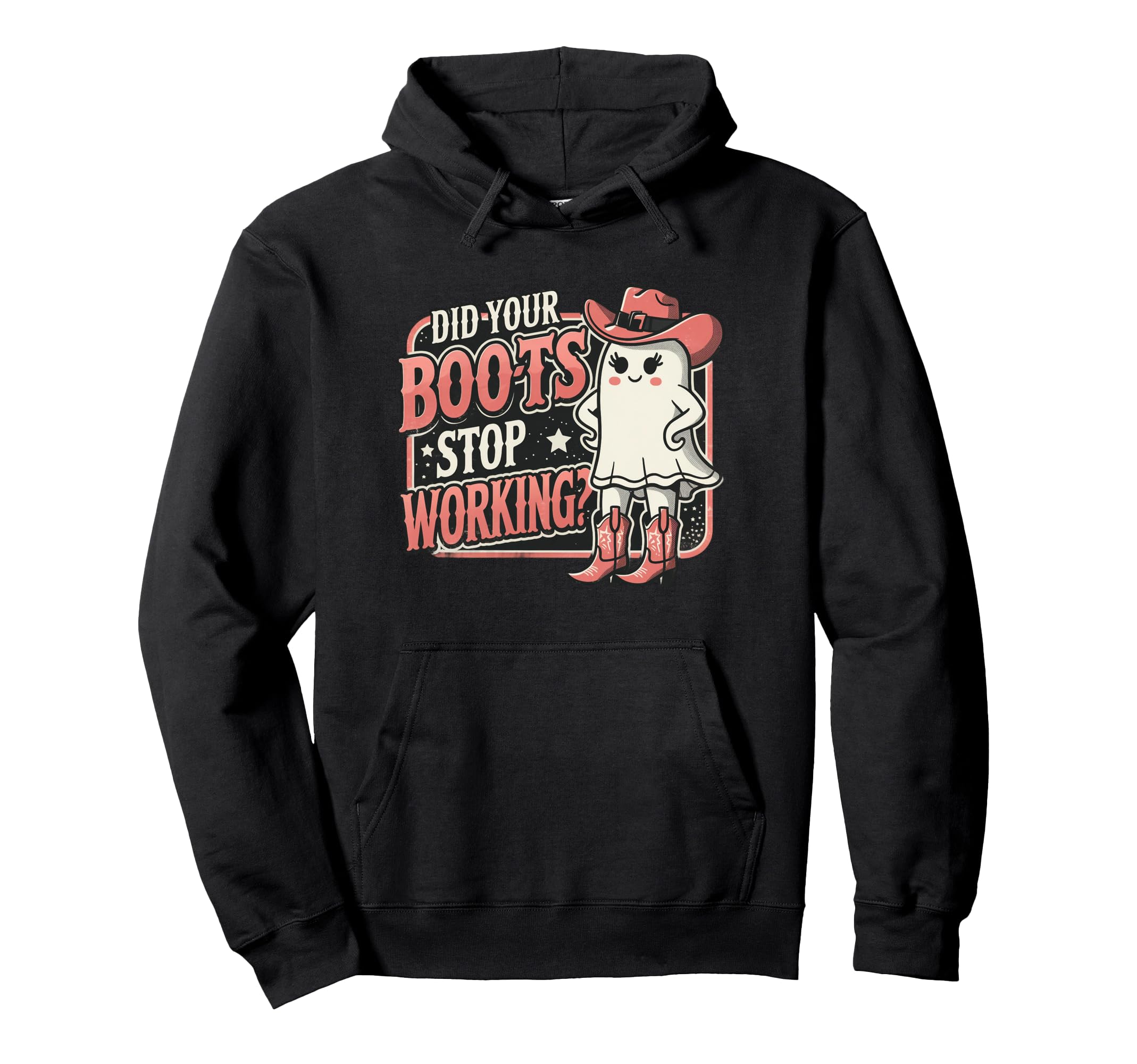Funny Cowboy Ghost Country Western Hoodie - Trendy Graphic Men Women - T-Shirt, Sweatshirt, Hoodie