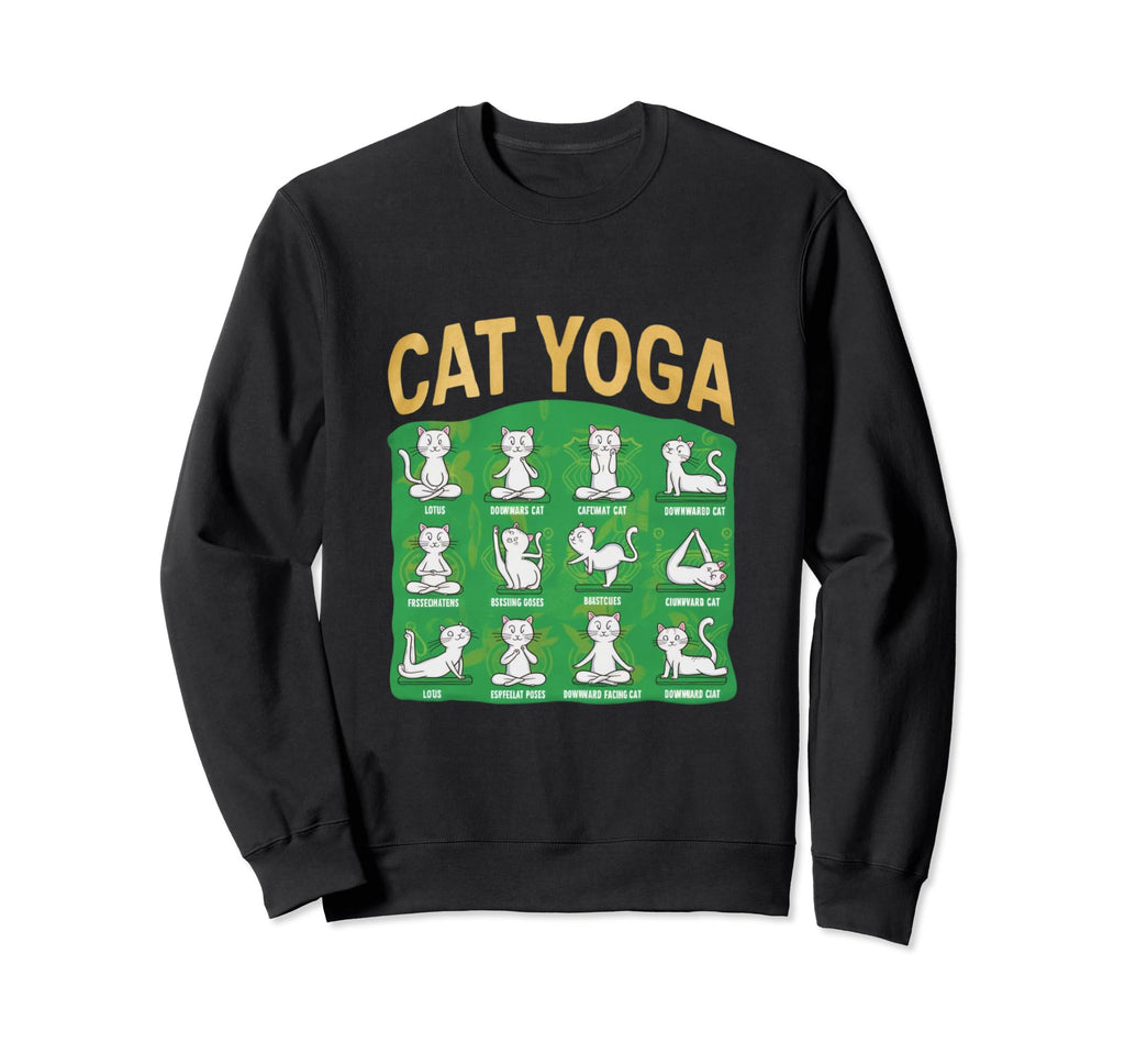 Cat Yoga Poses Cats Practicing Sweatshirt - Trendy Graphic Unisex - T-Shirt, Sweatshirt, Hoodie