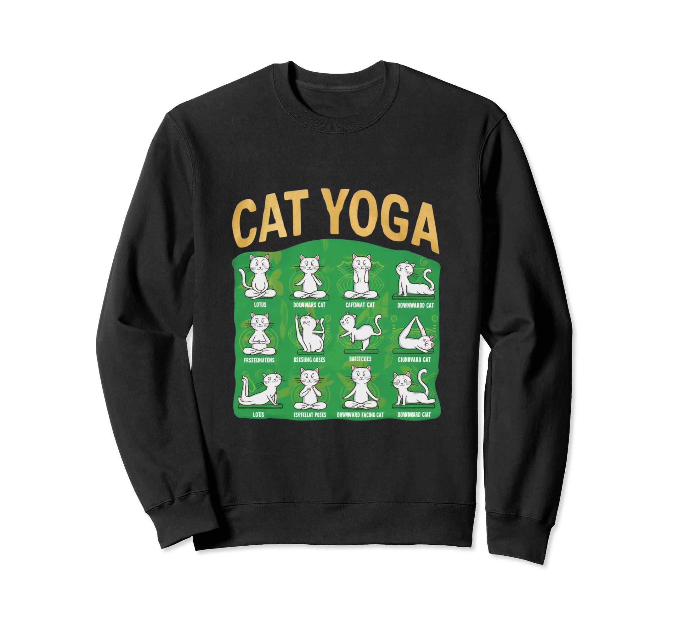 Cat Yoga Poses Cats Practicing Sweatshirt - Trendy Graphic Unisex - T-Shirt, Sweatshirt, Hoodie