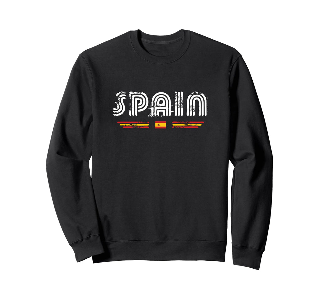 Spain 70S 80S Type Flag Sweatshirt - Streetwear Style Men Women - T-Shirt, Sweatshirt, Hoodie
