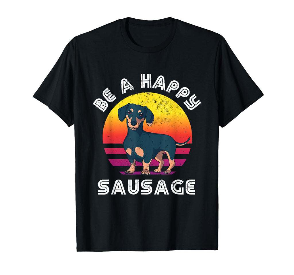 Sausage Dog Sunset Gift T-Shirt - Custom Art Print Men Women - T-Shirt, Sweatshirt, Hoodie