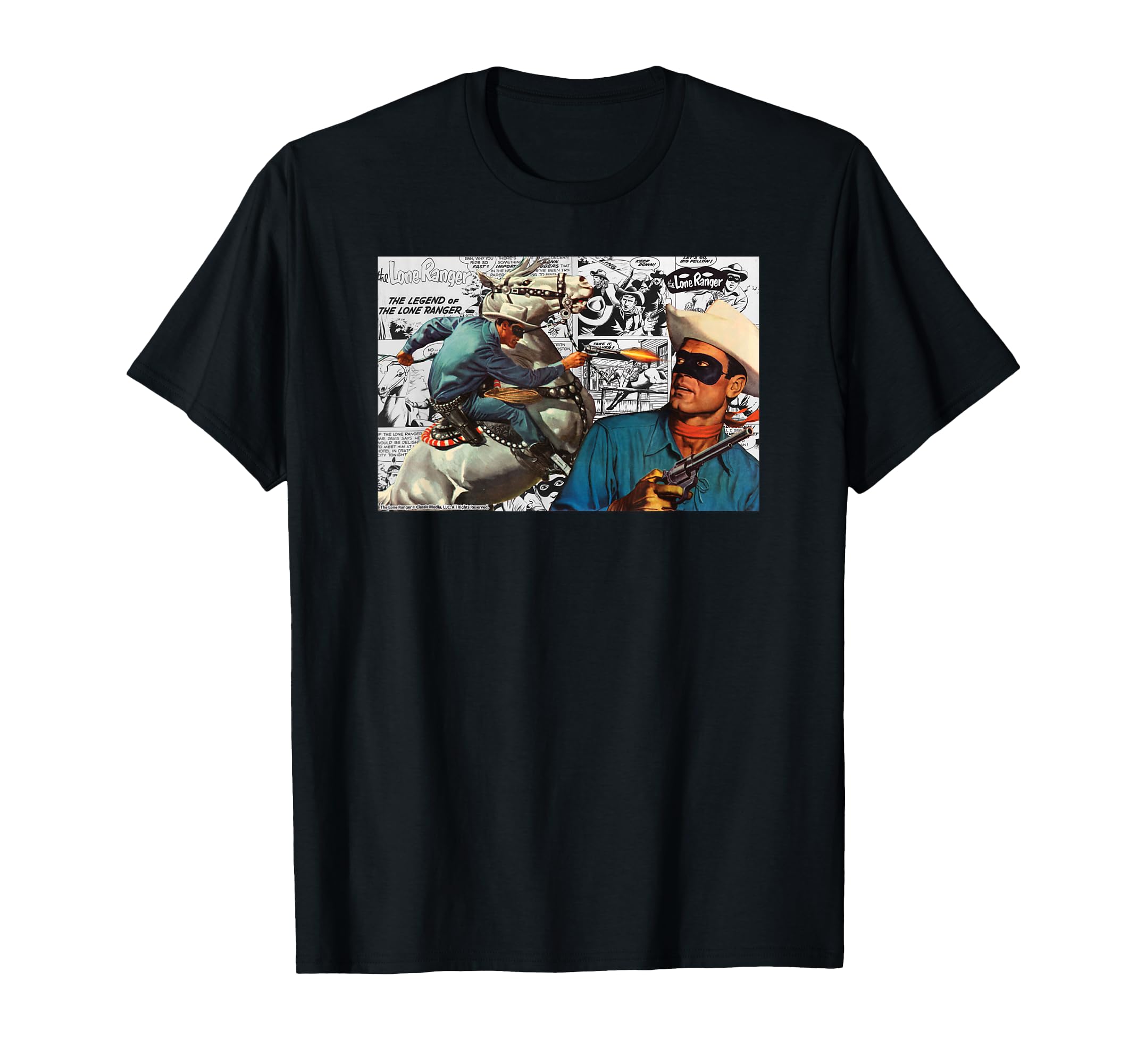 Lone Ranger Action Collage T-Shirt - Trendy Graphic Men Women - T-Shirt, Sweatshirt, Hoodie