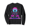 Synthwave Alien Buddha Sweatshirt - Casual Everyday Wear for Adults - T-Shirt, Sweatshirt, Hoodie