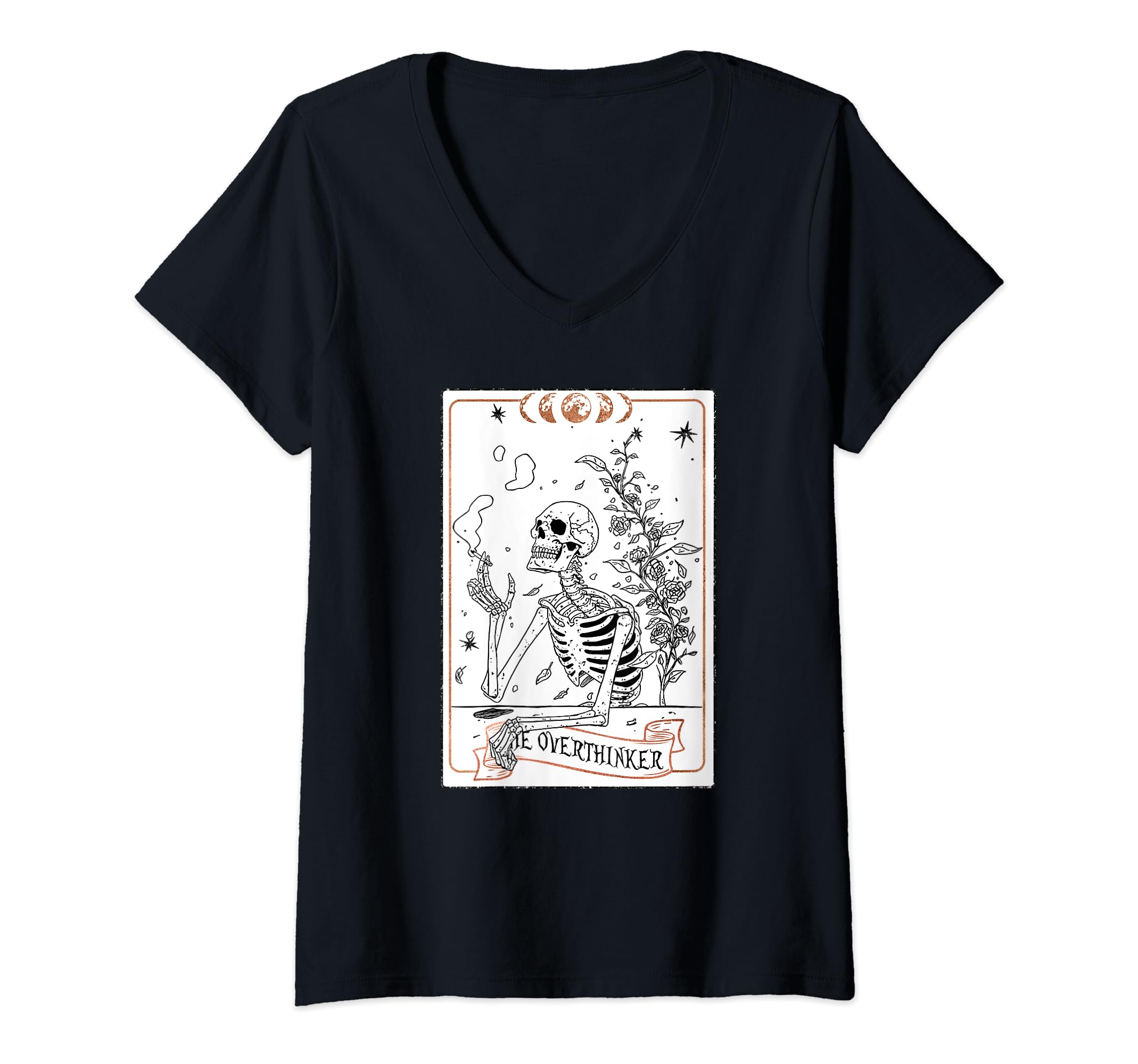 Womens Skeleton Overthinking Overthinker T-Shirt - Trendy Graphic Unisex - T-Shirt, Sweatshirt, Hoodie