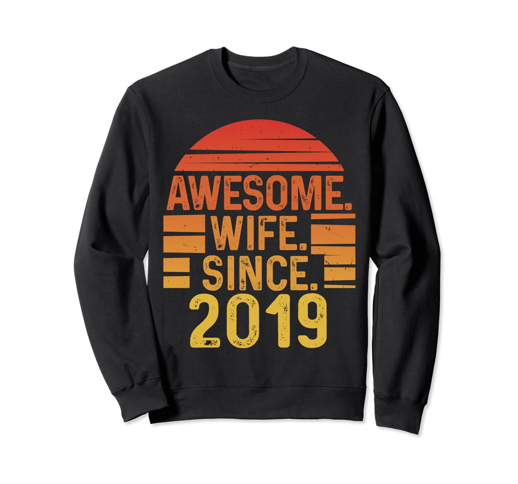 Awesome Wife Since 2019 Wedding Sweatshirt - Aesthetic Graphic Men Women - T-Shirt, Sweatshirt, Hoodie