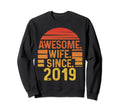 Awesome Wife Since 2019 Wedding Sweatshirt - Aesthetic Graphic Men Women - T-Shirt, Sweatshirt, Hoodie