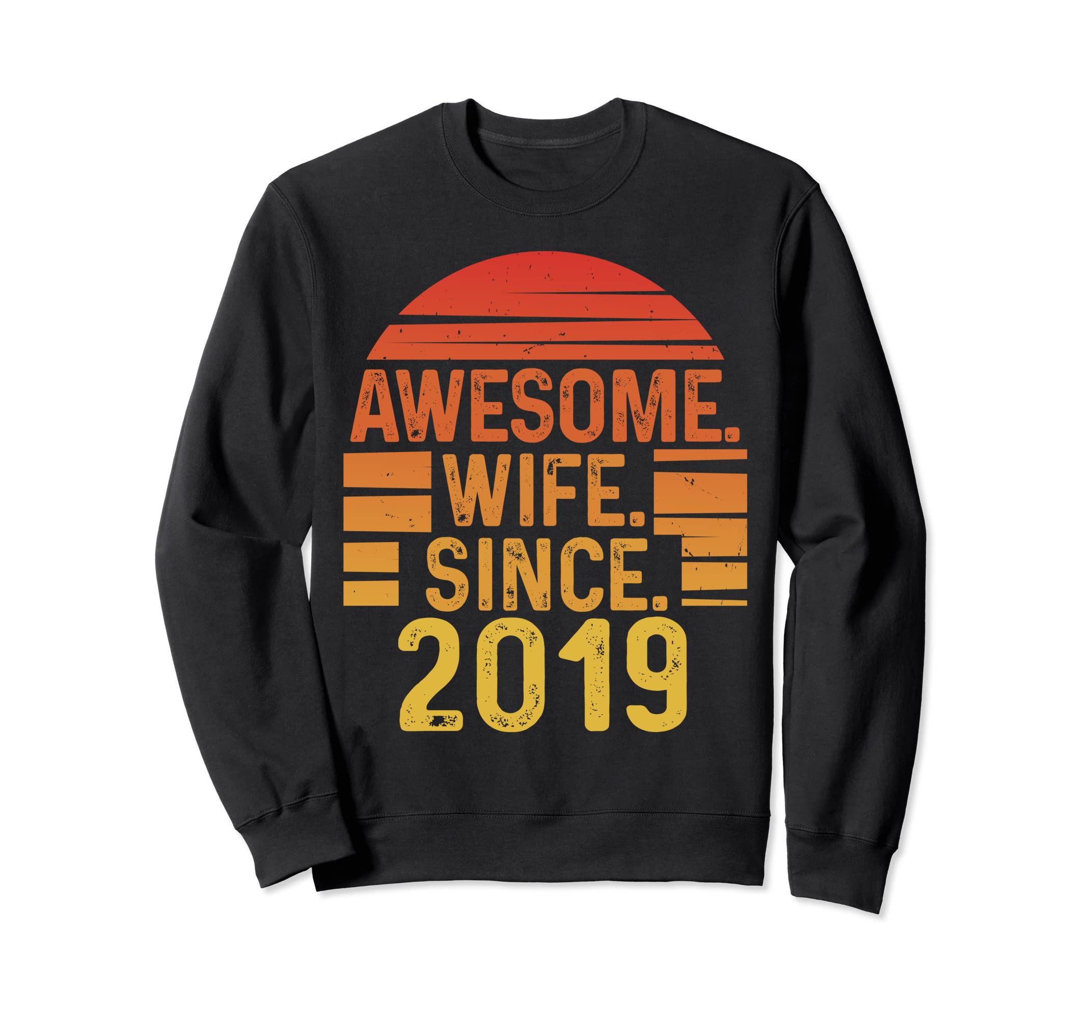 Awesome Wife Since 2019 Wedding Sweatshirt - Aesthetic Graphic Men Women - T-Shirt, Sweatshirt, Hoodie