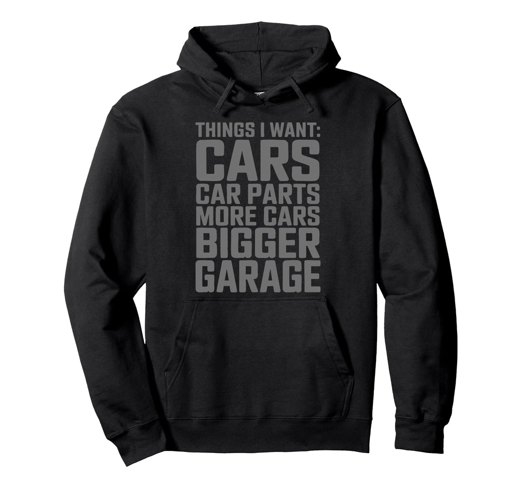 Funny Mechanic Things I Want Car Parts Hoodie - Minimalist Print Men Women - T-Shirt, Sweatshirt, Hoodie