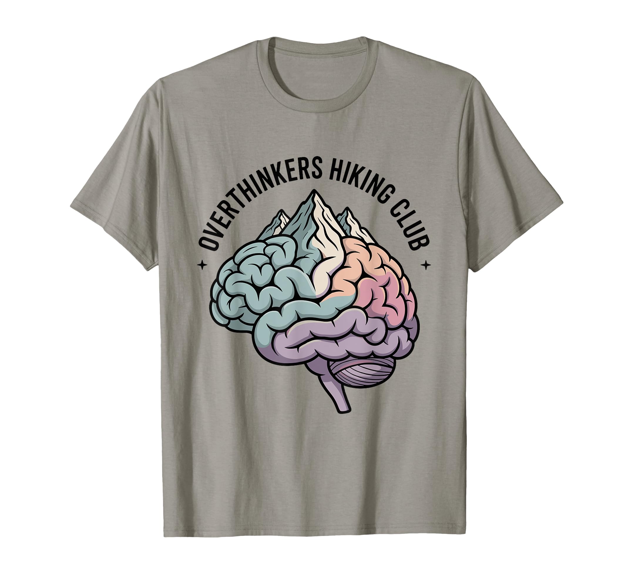 Overthinkers Hiking Club Mindful Mountains T-Shirt - Unique Graphic Unisex - T-Shirt, Sweatshirt, Hoodie