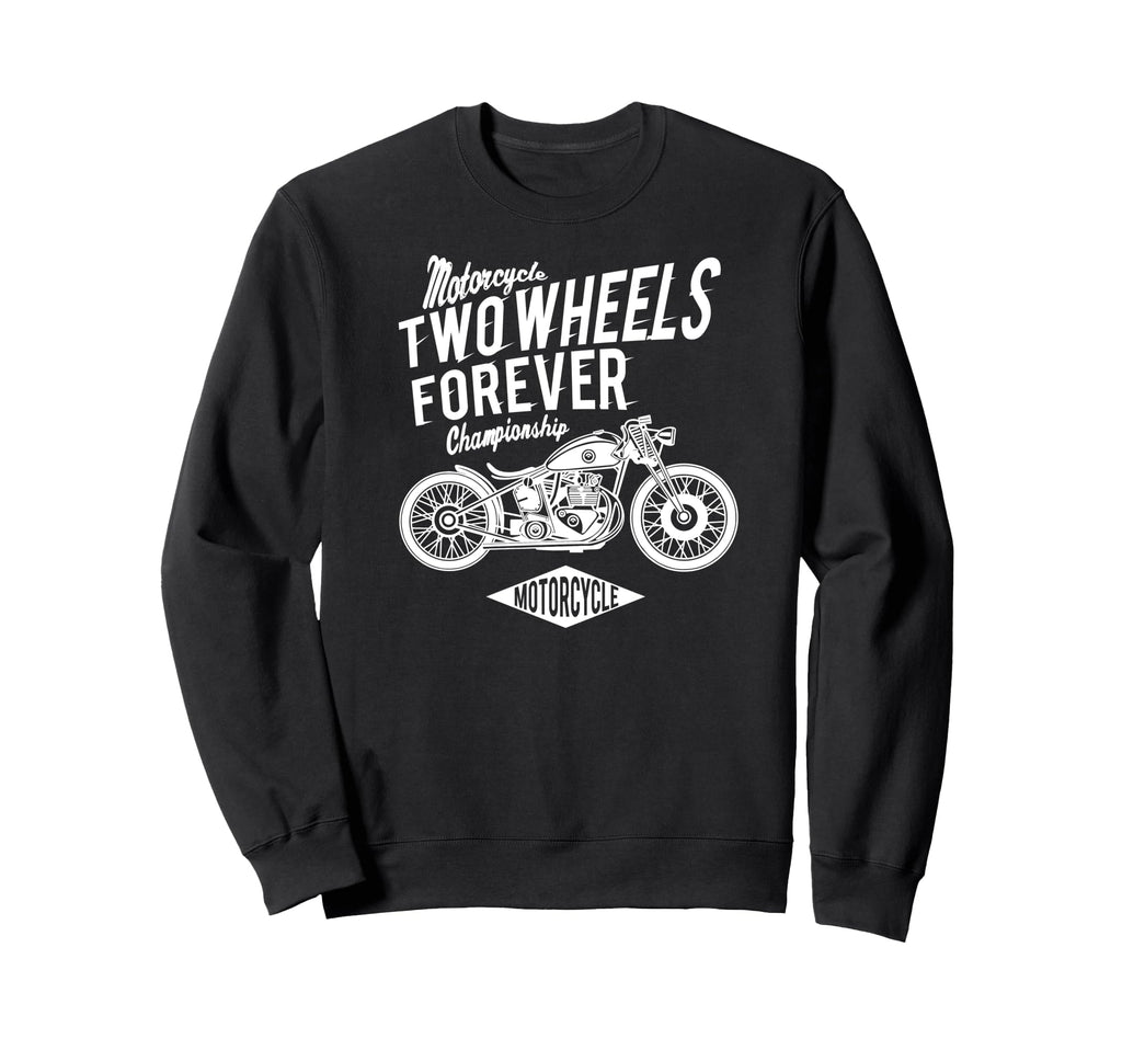 Motorcycle Bobber White Sweatshirt - Graphic Print Men Women - T-Shirt, Sweatshirt, Hoodie