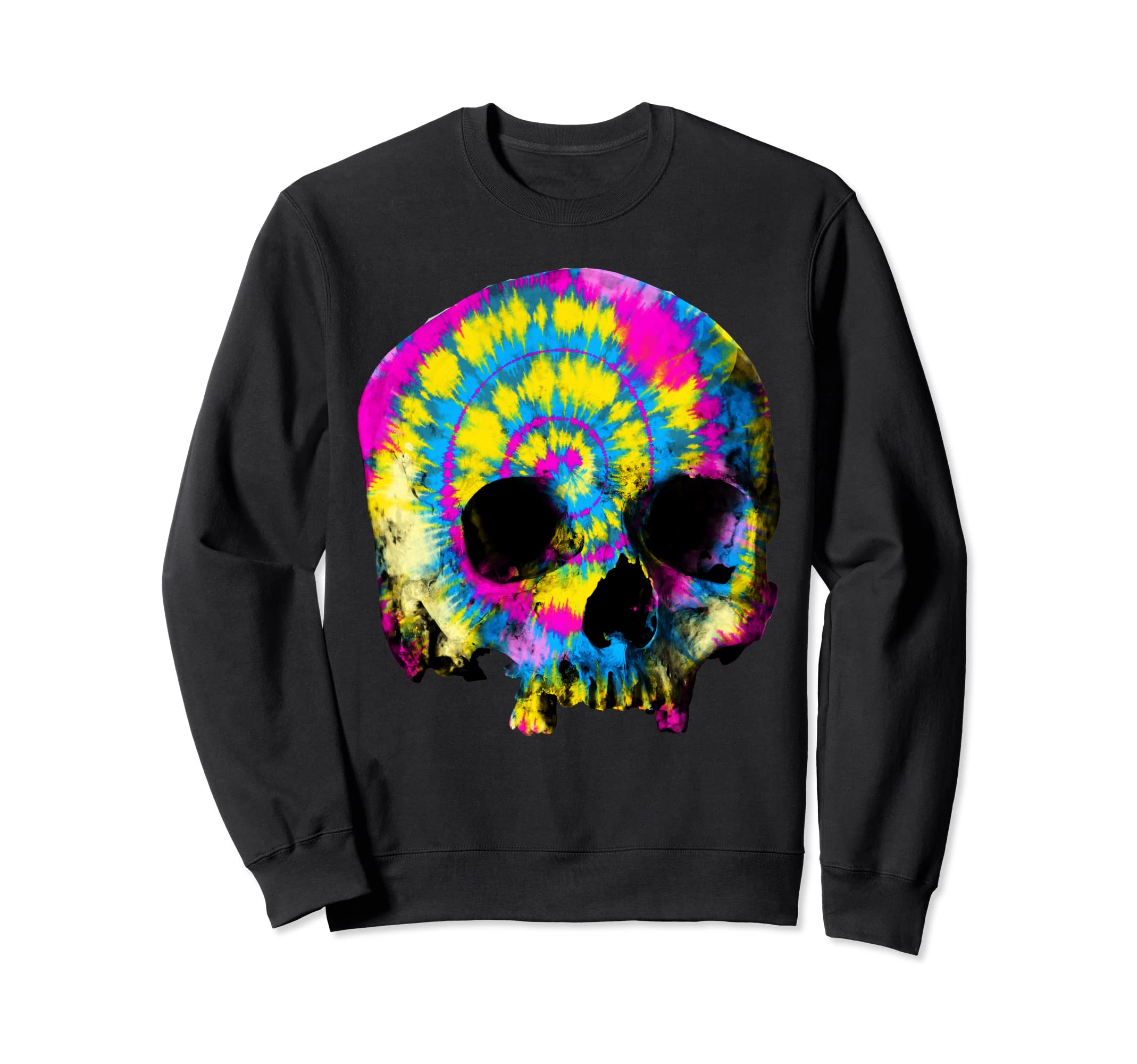 Skull Tie Dye 60S 70S Rainbow Sweatshirt - Aesthetic Graphic Men Women - T-Shirt, Sweatshirt, Hoodie